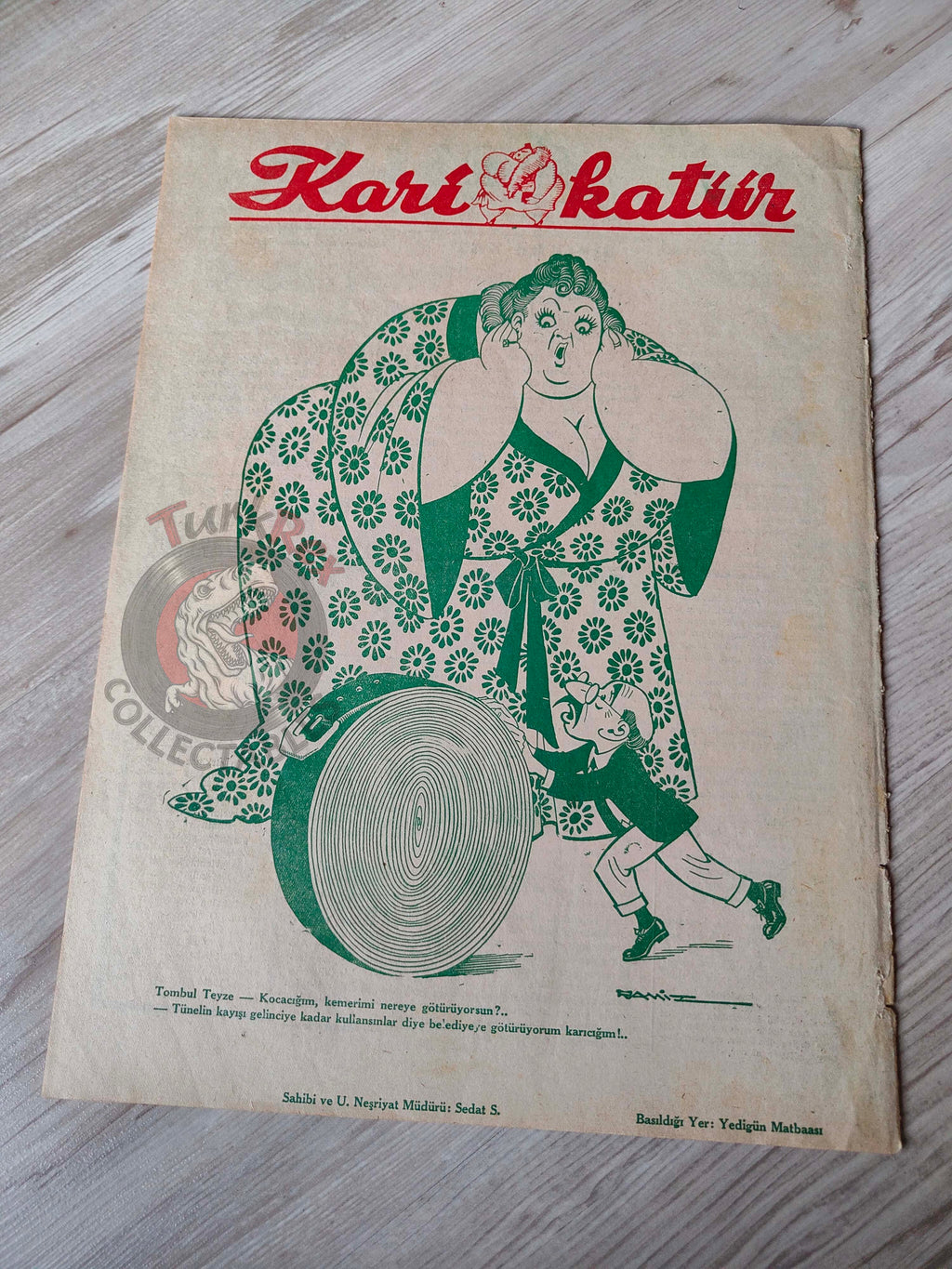 Karikatür 1941 Humor Magazine Turkish Turkey Napoleon’s Ghost German Soldier WW2 era Roosevelt
