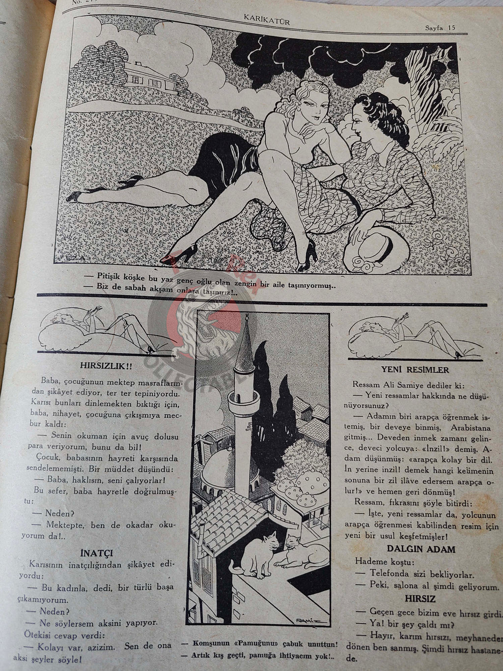 Karikatür 1940 Humor Magazine Turkish Turkey Goebbels and the Propaganda Balloons WW2 era Germany