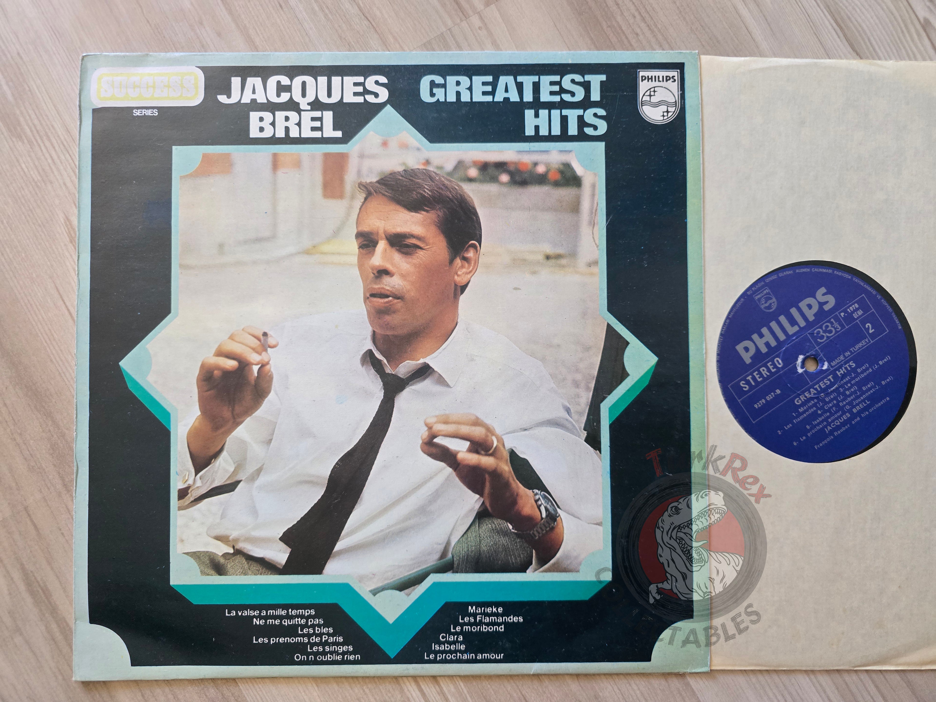 Jacques Brel – Greatest Hits Turkish Pressing Vinyl Turkey Edition