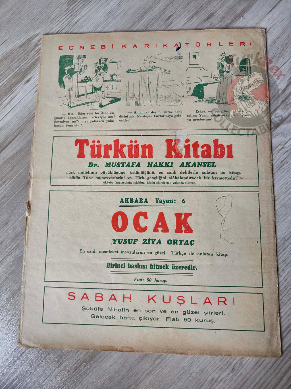 Akbaba 1943 Humor Magazine Turkish Turkey Germany Soviet Russia Britain WW2 era Bayer