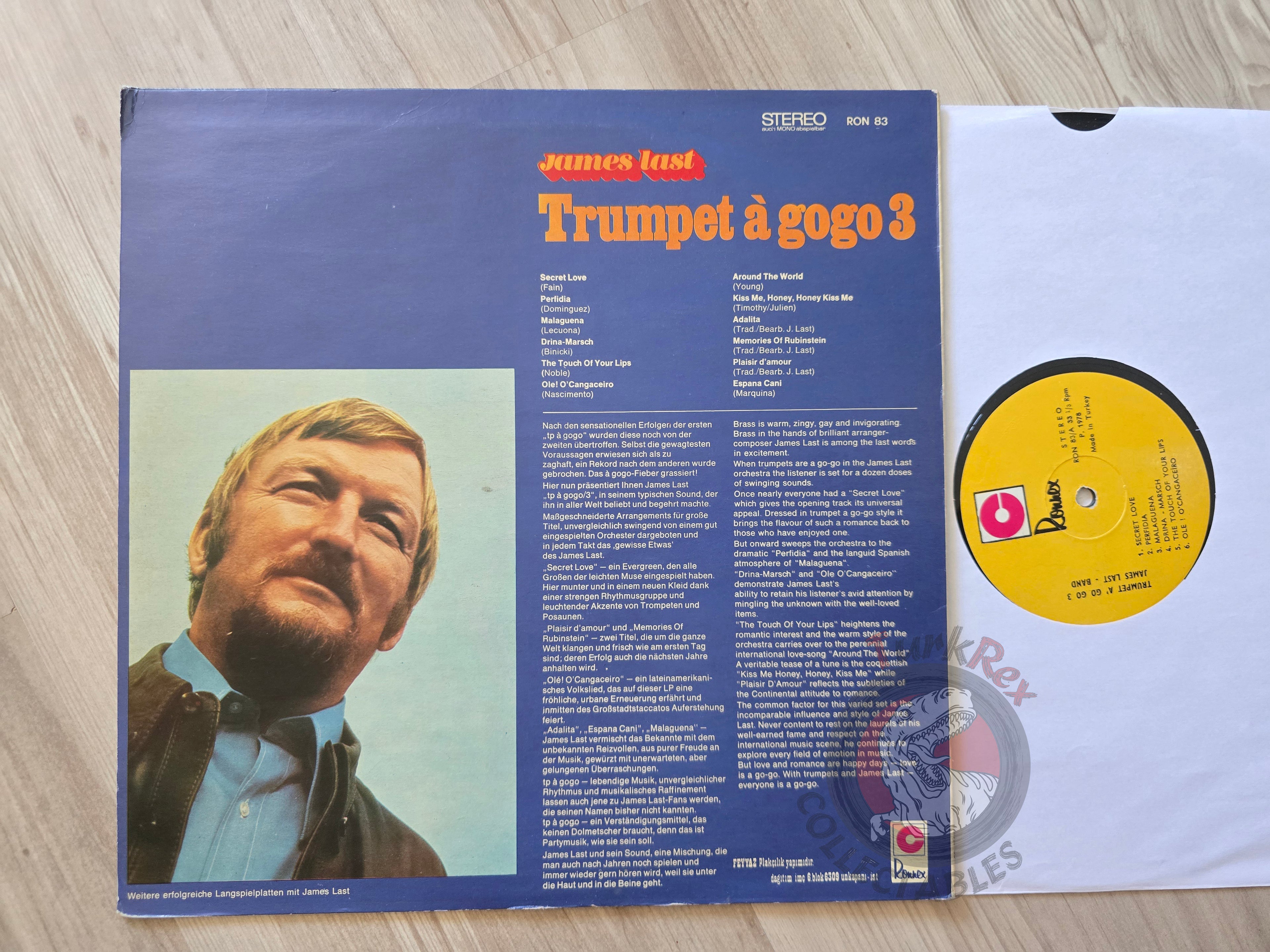 James Last – Trumpet À Gogo 3 Turkish Pressing Vinyl Turkey Edition