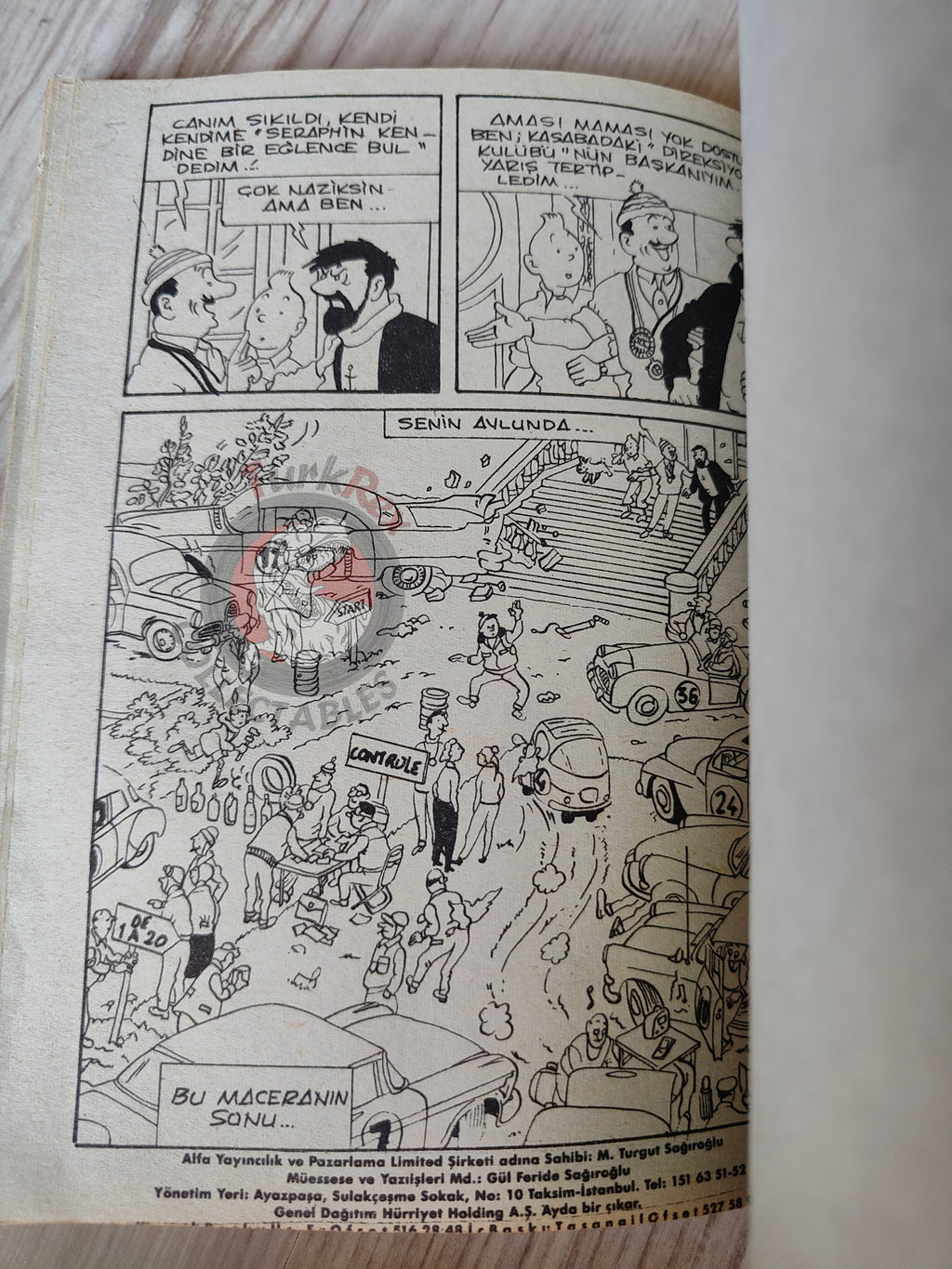 Tintin – The Red Sea Sharks mid 1980s Turkish Edition Comic Turkey 2