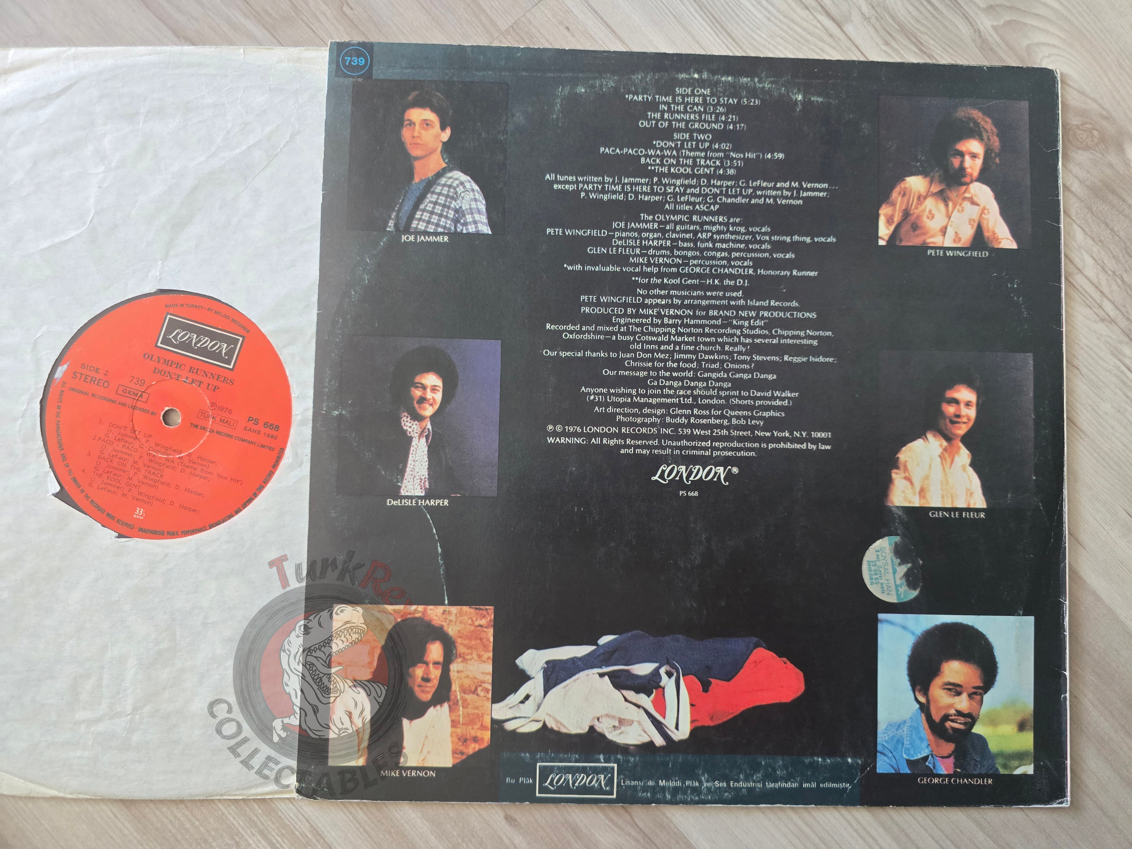 Olympic Runners – Don't Let Up Turkish Pressing Vinyl Turkey Edition