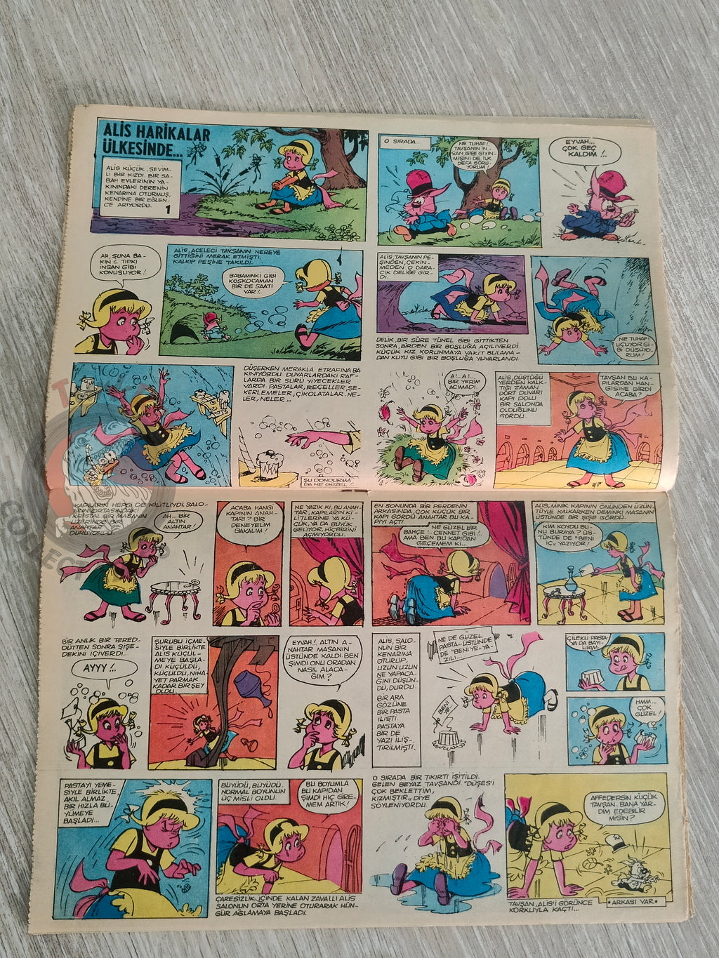 Doğan Kardeş 1971 Magazine #29 Turkish Comic Turkey Sinbad the Sailor Alice In Wonderland