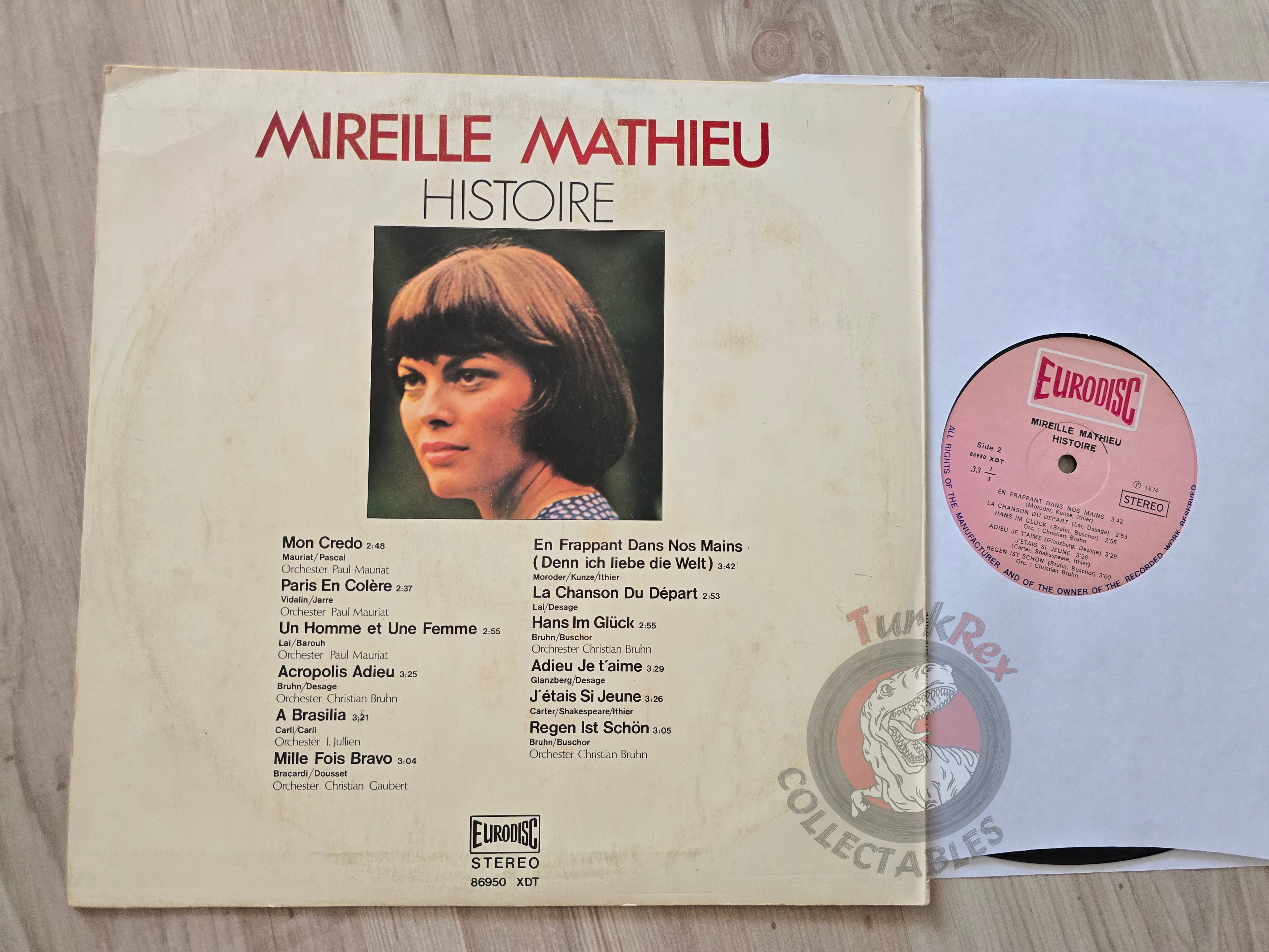 Mireille Mathieu – Histoire Turkish Pressing Vinyl Turkey Edition