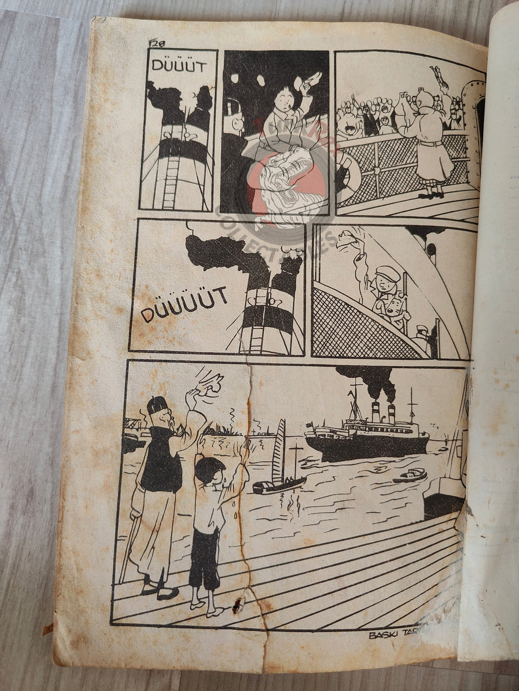 Tintin – The Blue Lotus 1965 Turkish Edition Comic Turkey
