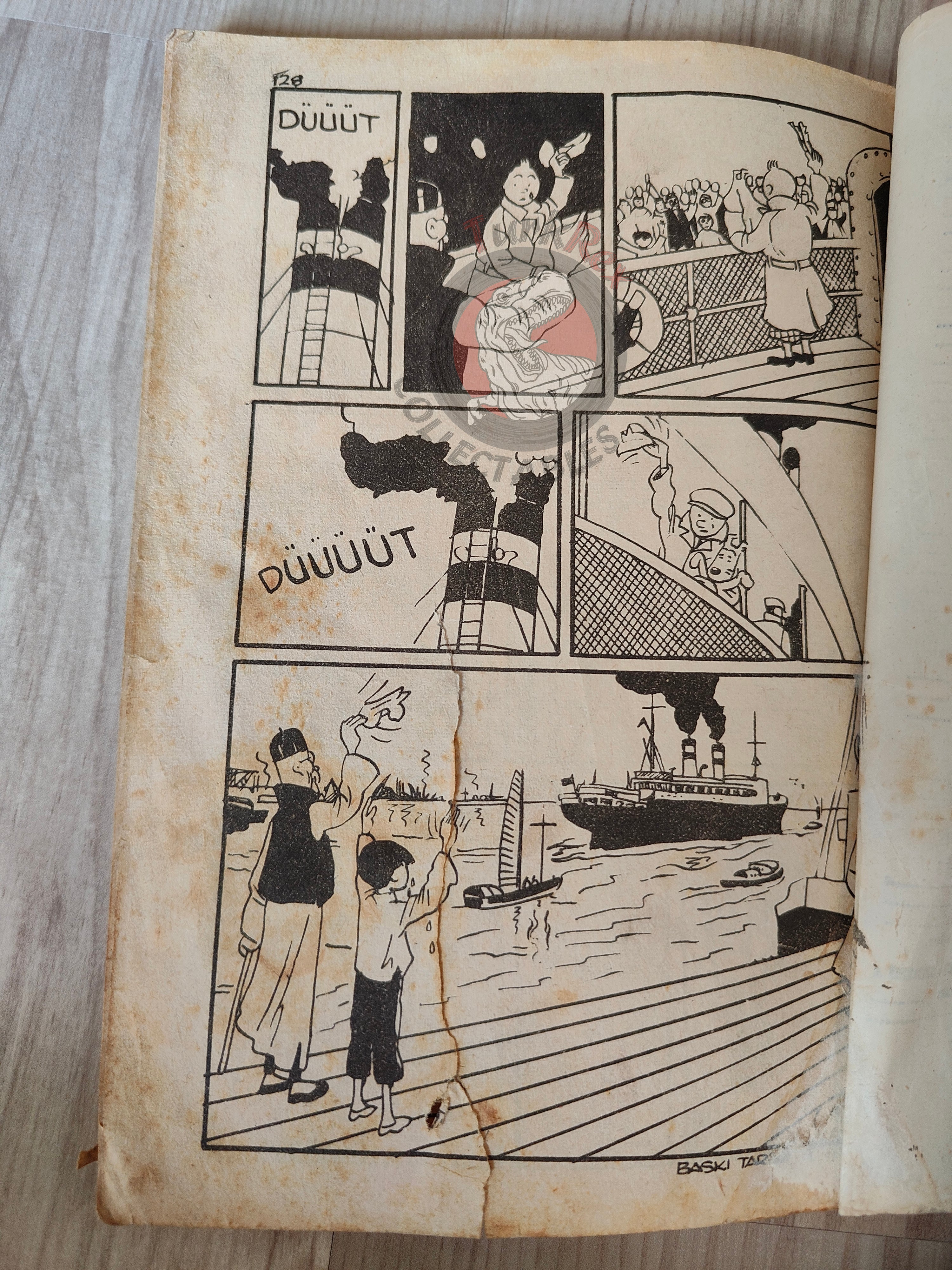 Tintin – The Blue Lotus 1965 Turkish Edition Comic Turkey