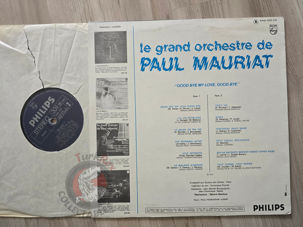 Paul Mauriat – Good Bye My Love, Good Bye Turkish Pressing Vinyl Turkey Edition