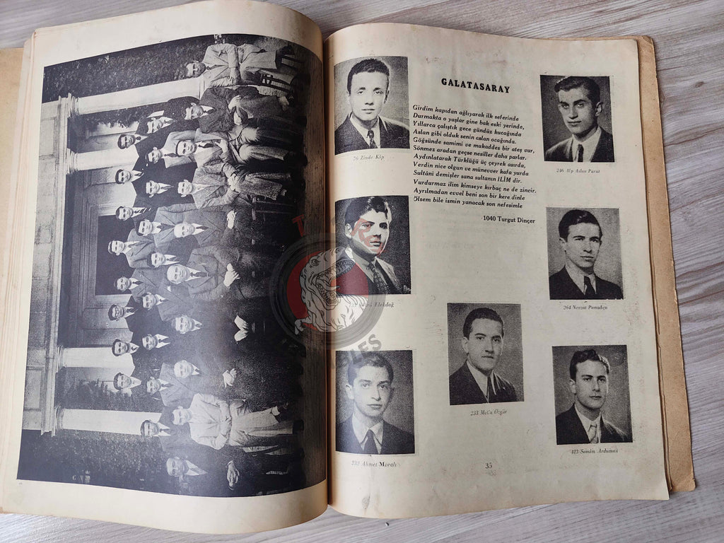 Galatasaray High School 1942–1943 Graduates Yearbook Turkish Book Turkey