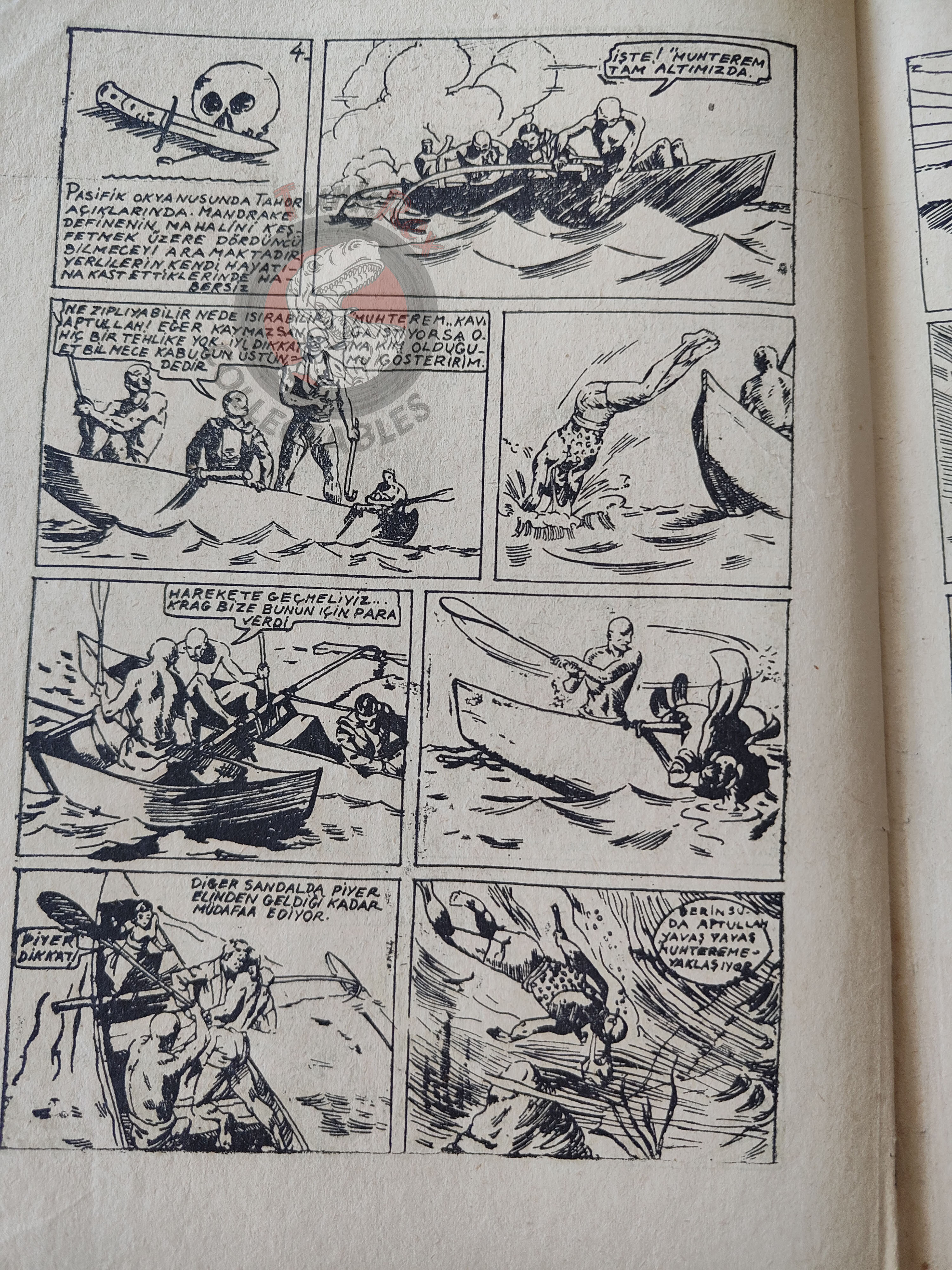 Mandrake the Magician 1950 The Treasure Hunt Turkish Comic Turkey