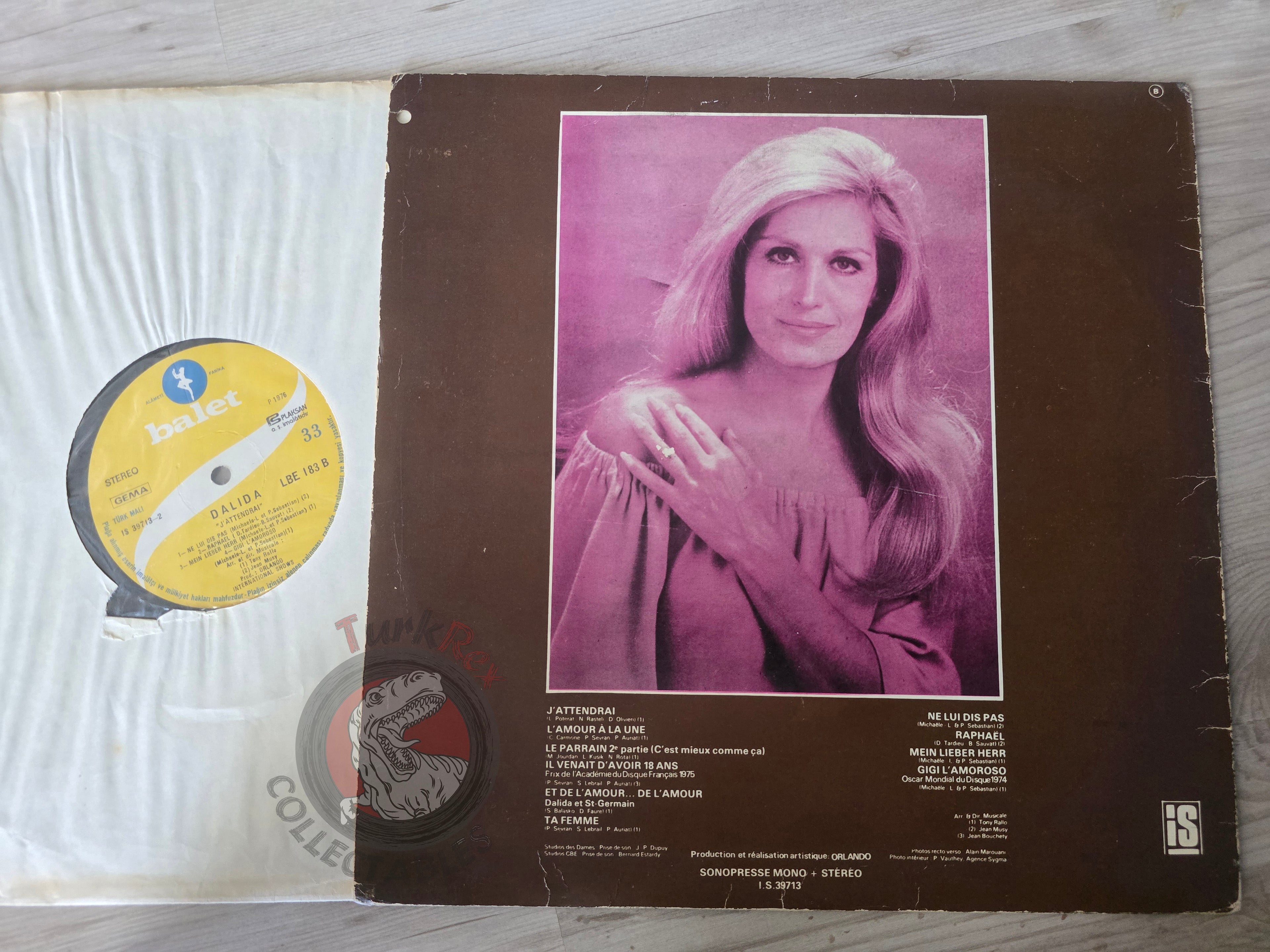 Dalida – J'attendrai Turkish Pressing Vinyl Turkey Edition