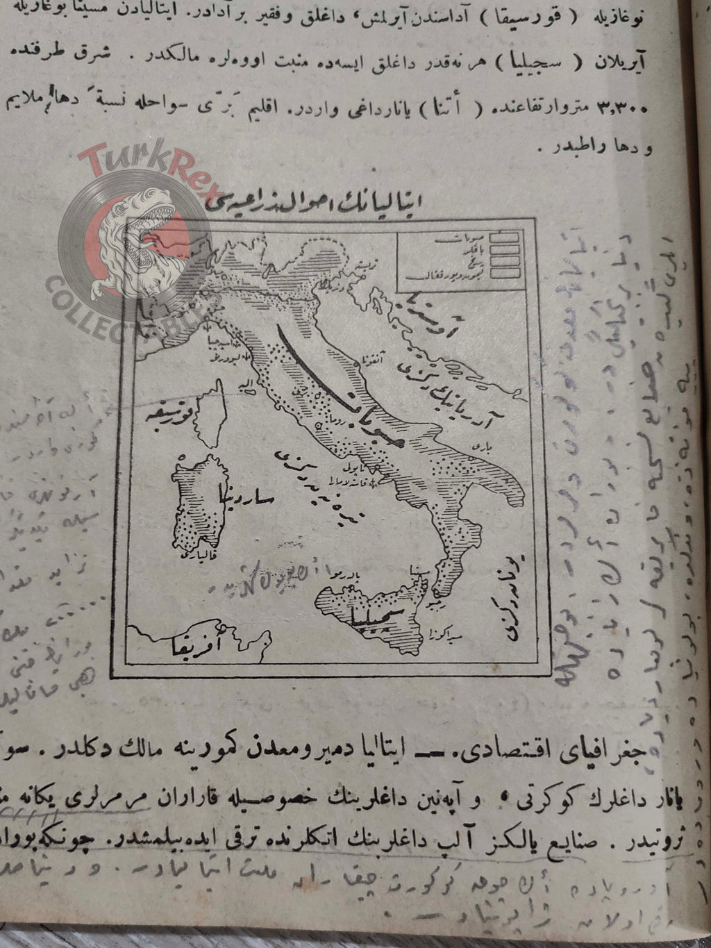 Safvet – General Geography Ottoman Textbook 1923 Empire with Maps Africa Italy