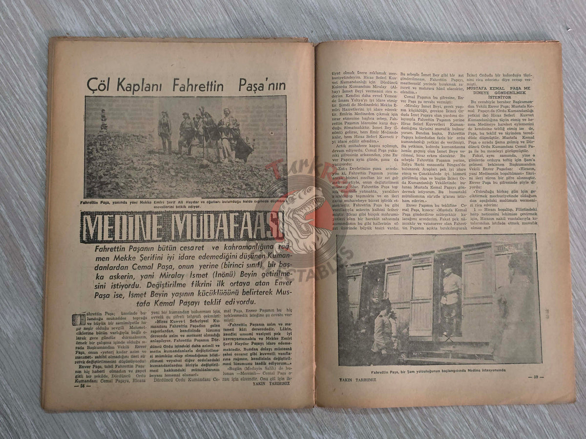 Yakın Tarihimiz 1962 Cemal Pasha Turkish Magazine Turkey Ottoman Empire Atatürk Medina WW1