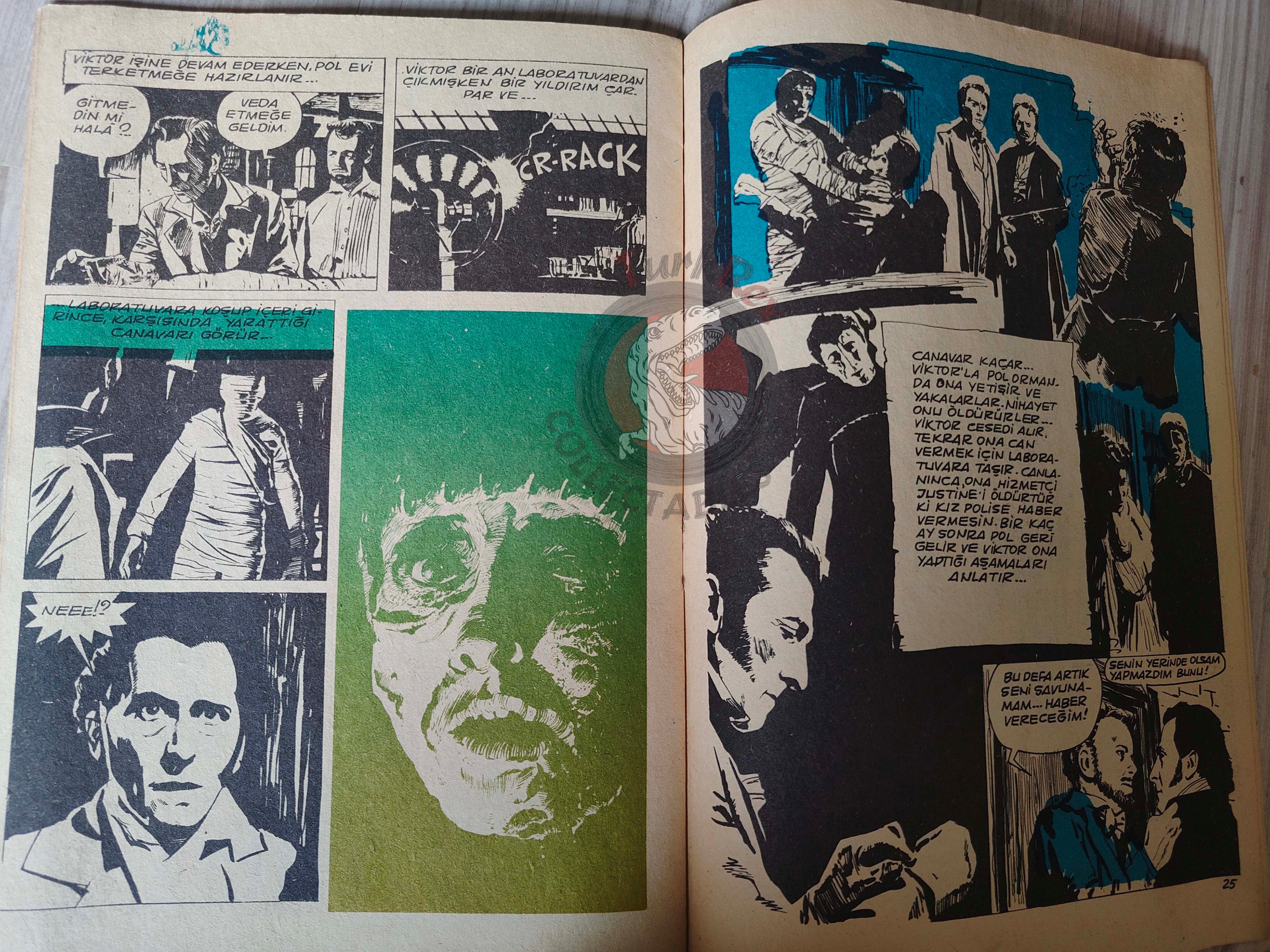 Korku Magazin #75 1969 Turkish Comic Turkey Warren Creepy Eerie Frankenstein