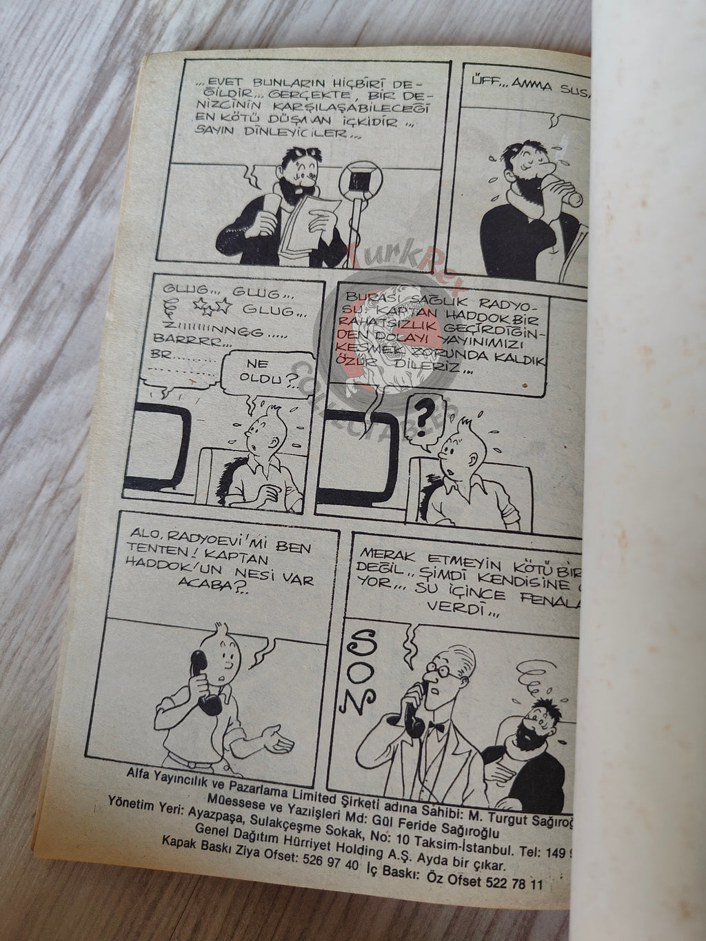 Tintin – The Crab with the Golden Claws mid 1980s Turkish Edition Comic Turkey 2