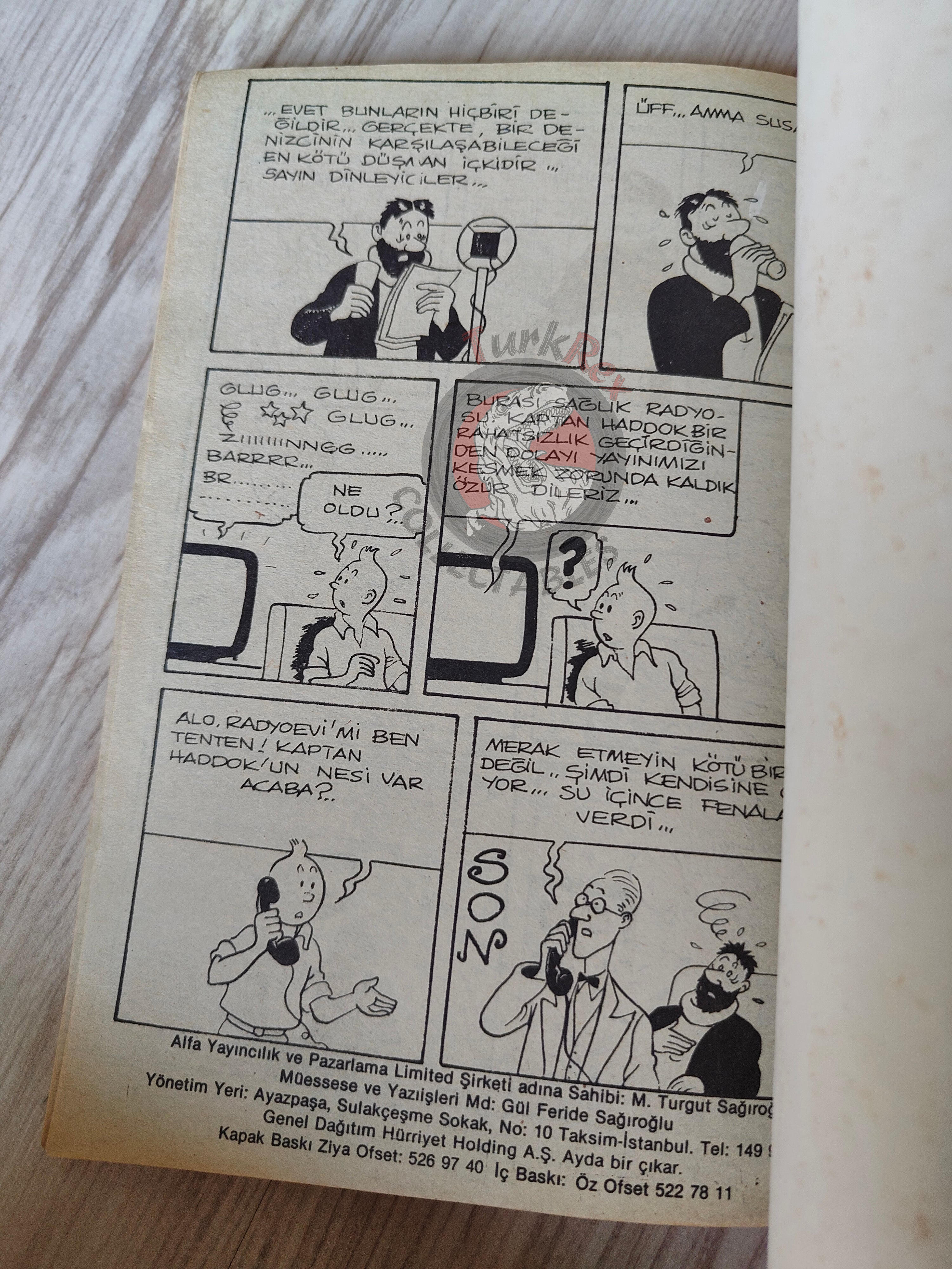 Tintin – The Crab with the Golden Claws mid 1980s Turkish Edition Comic Turkey 2