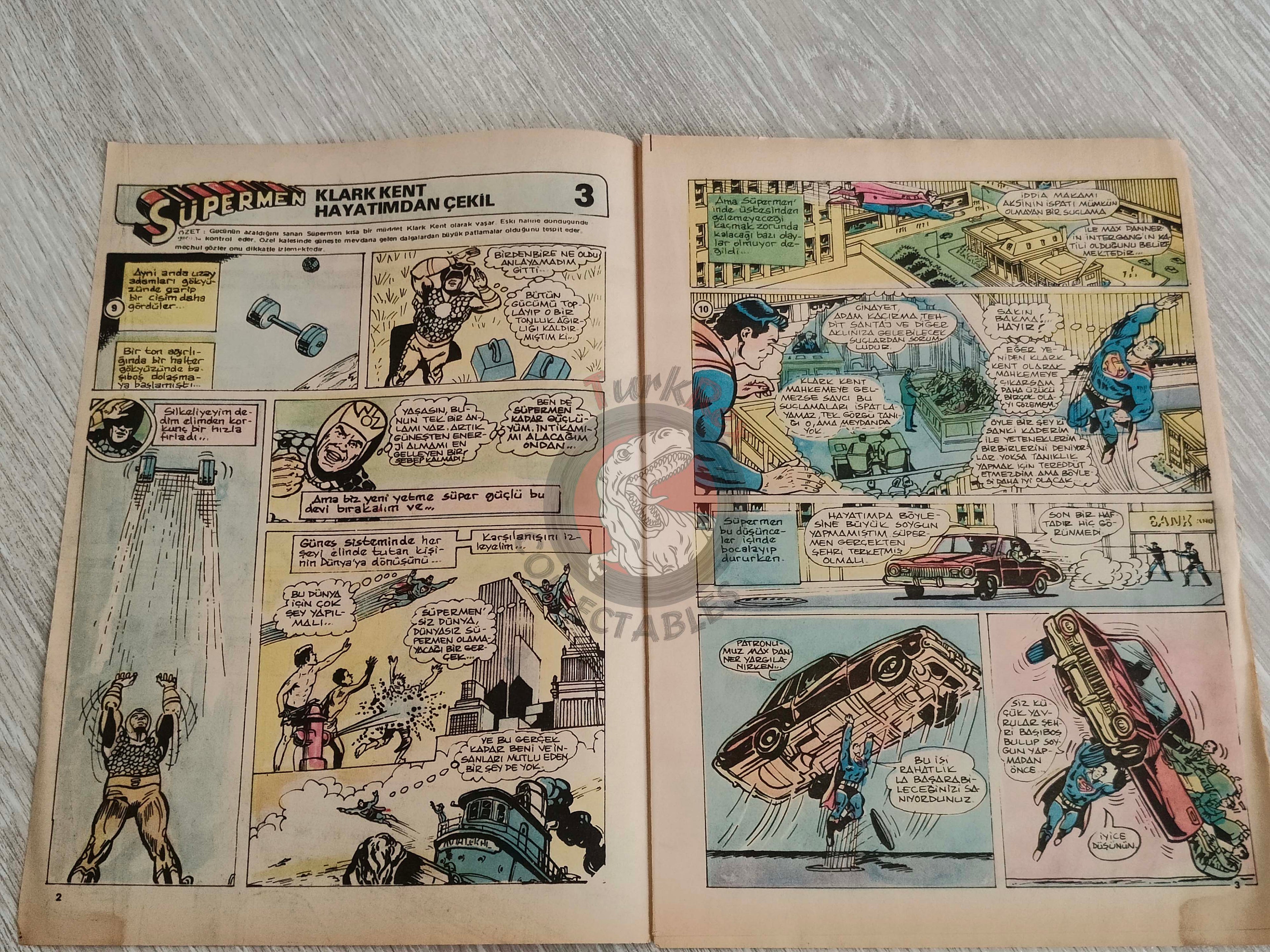 Tercüman Çocuk #43 1982 Turkish Comic Turkey Superman Star Wars #29 The Flintstones Tounga Cubitus