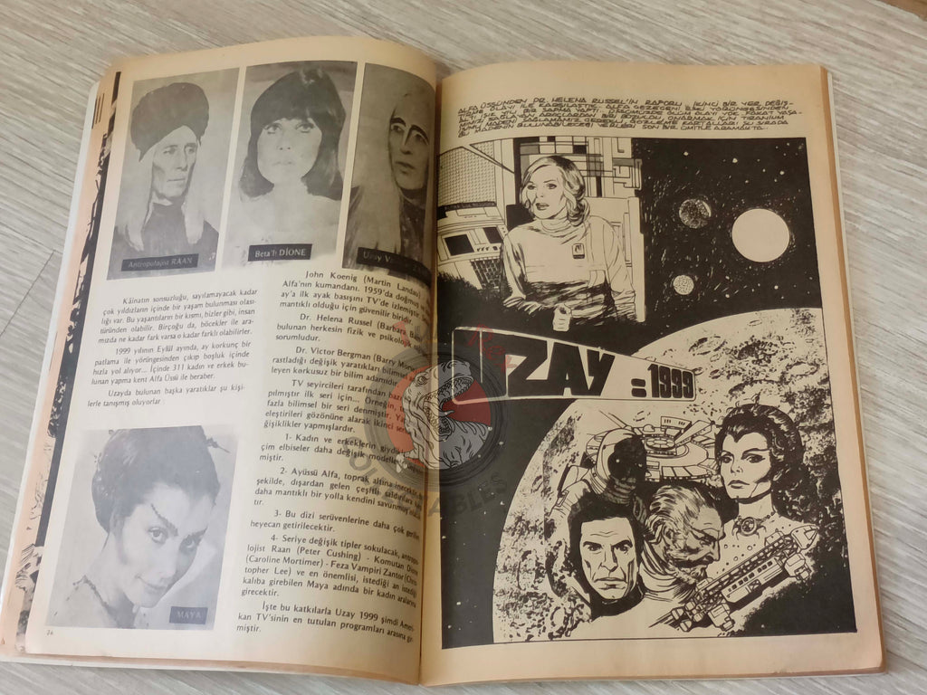 Vampirella #21 1977 Turkish Comic Turkey Warren Publishing cover #30 #54 Space 1999
