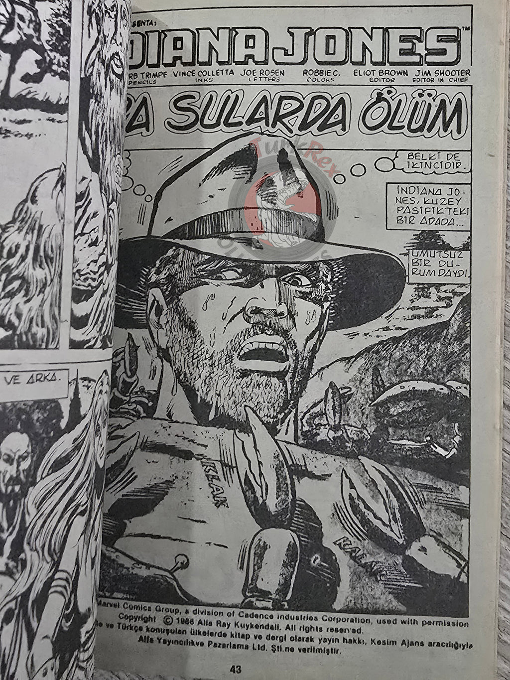 Red Sonja Summer Special Issue 1987 Turkish Comic Turkey Cover #2 - Indiana Jones #15 #16