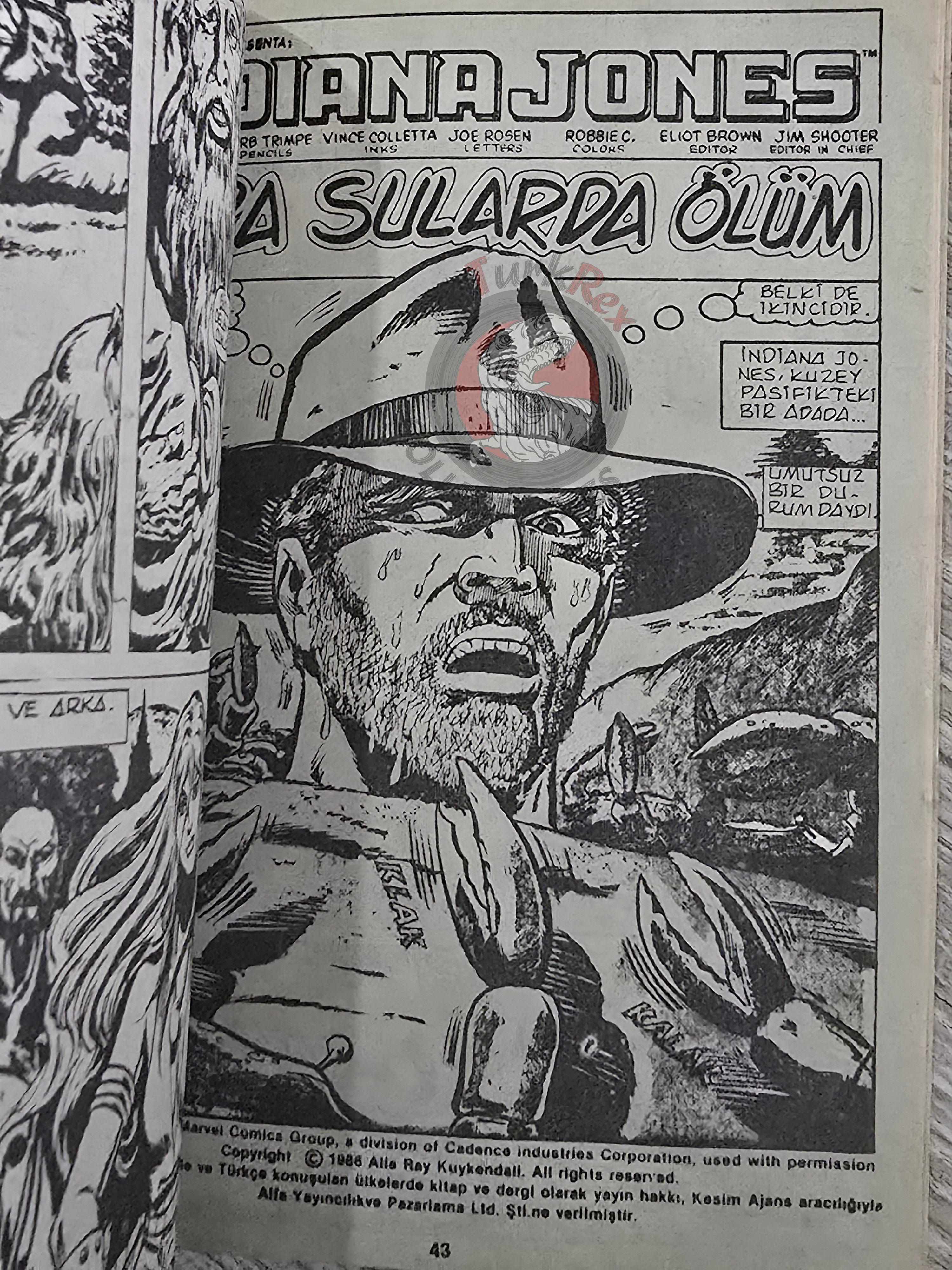 Red Sonja Summer Special Issue 1987 Turkish Comic Turkey Cover #2 - Indiana Jones #15 #16