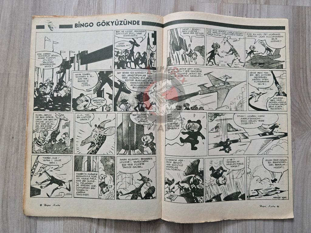 Doğan Kardeş 1971 Magazine #32 Turkish Comic Turkey Sinbad the Sailor Alice In Wonderland