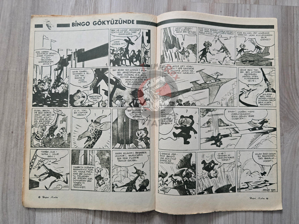 Doğan Kardeş 1971 Magazine #32 Turkish Comic Turkey Sinbad the Sailor Alice In Wonderland