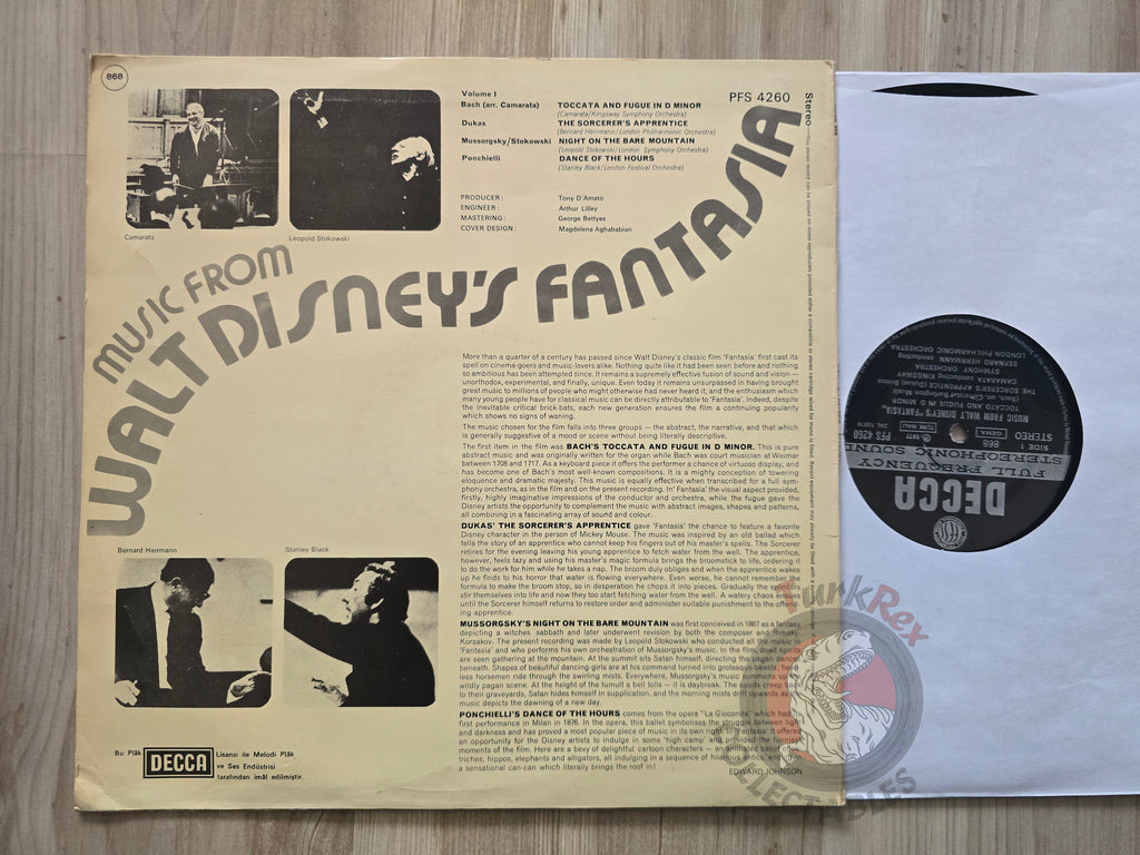Music From Walt Disney's Fantasia  Turkish Pressing Vinyl Turkey Edition