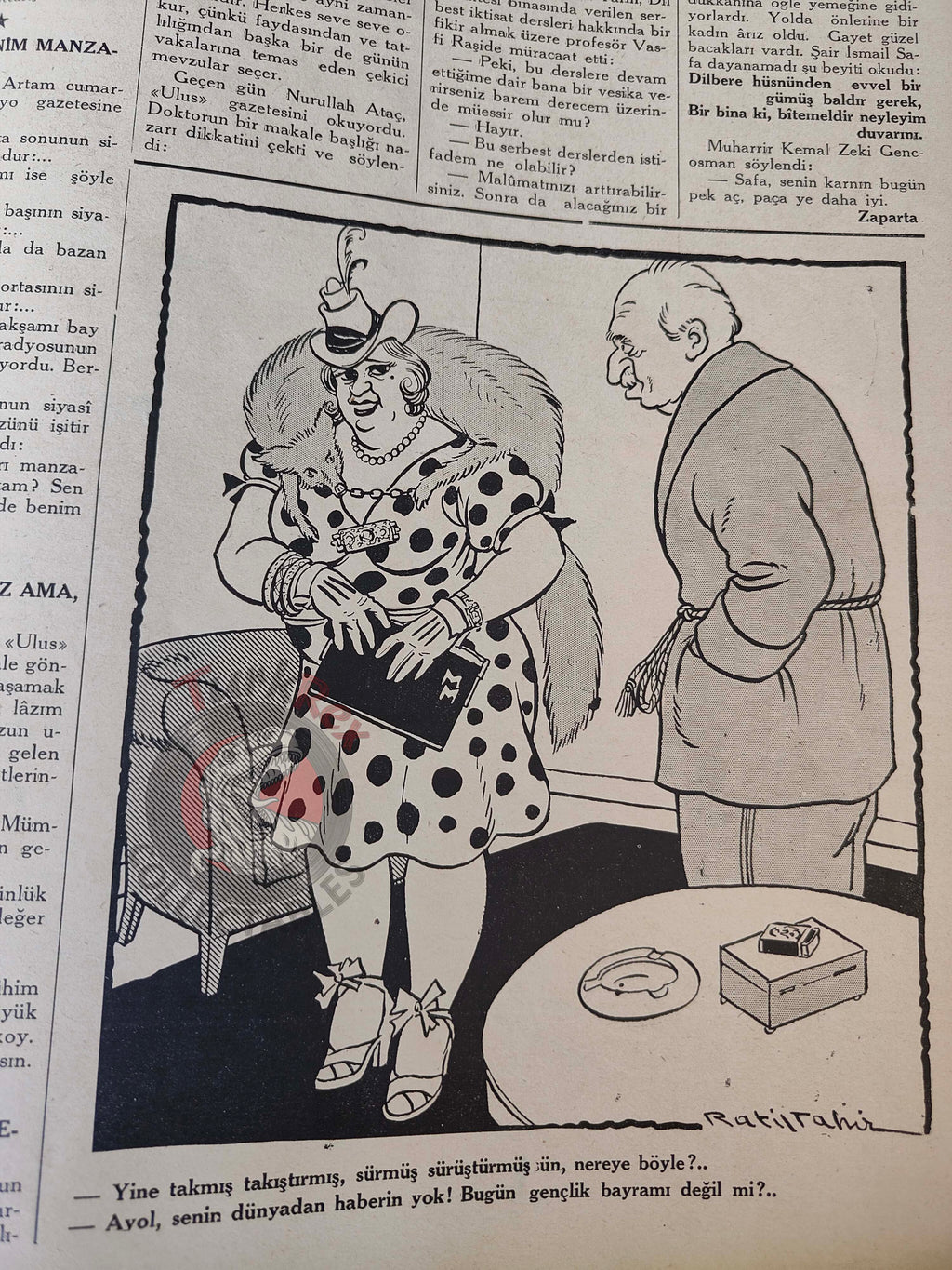 Karikatür 1941 Humor Magazine Turkish Turkey Germany France Syria WW2 era Rudolf Hess