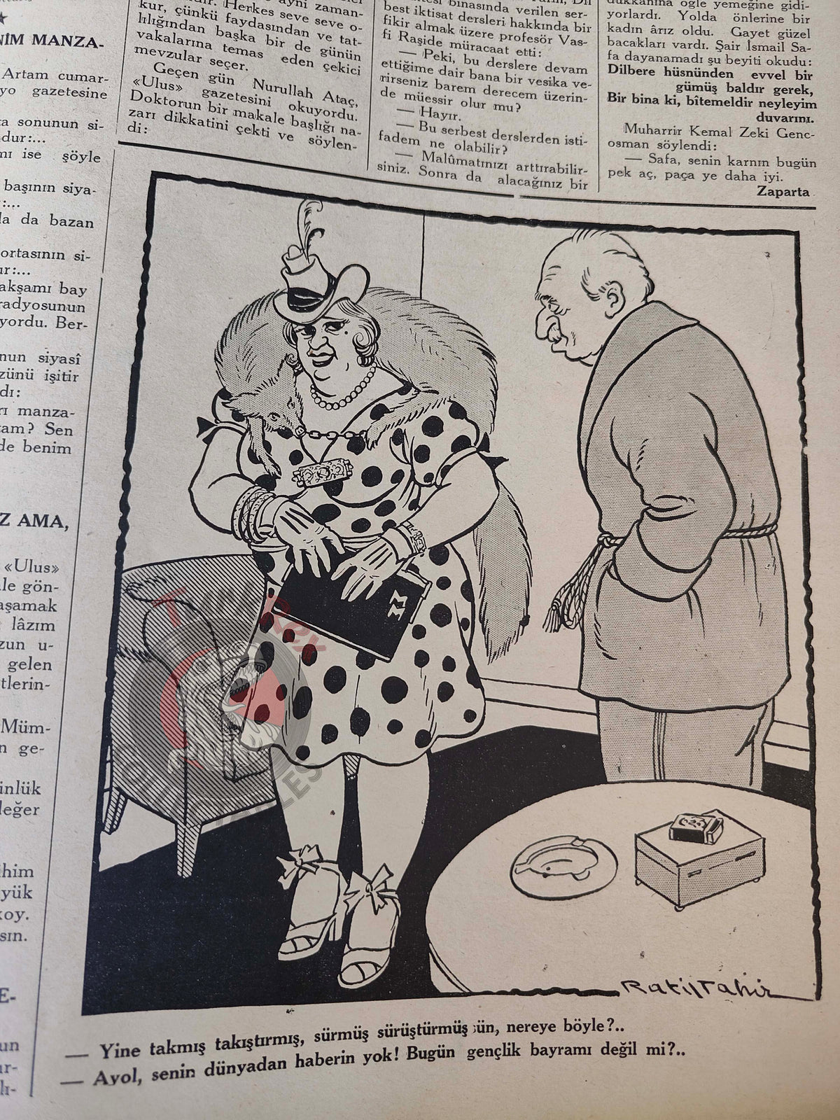 Karikatür 1941 Humor Magazine Turkish Turkey Germany France Syria WW2 era Rudolf Hess