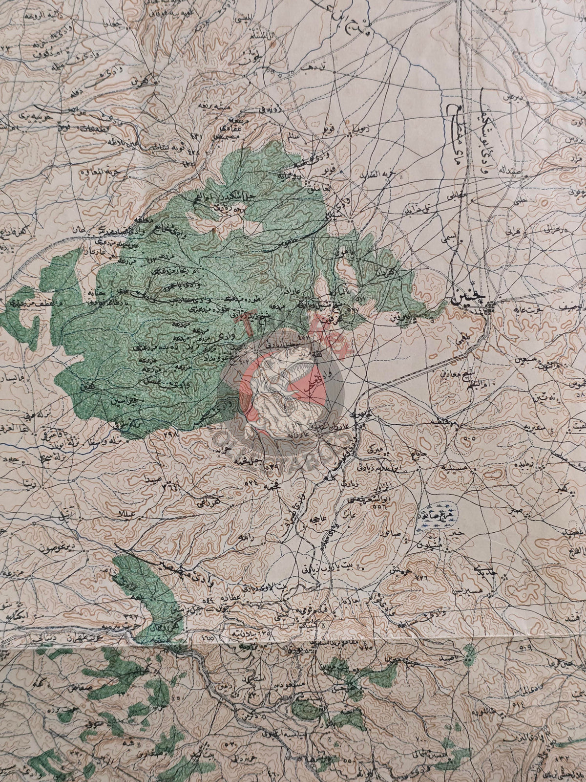 Ottoman 1922 Nablus and Haifa Military Map Jerusalem Palestine Samaria Israel Jordan Svilengrad Bulgaria