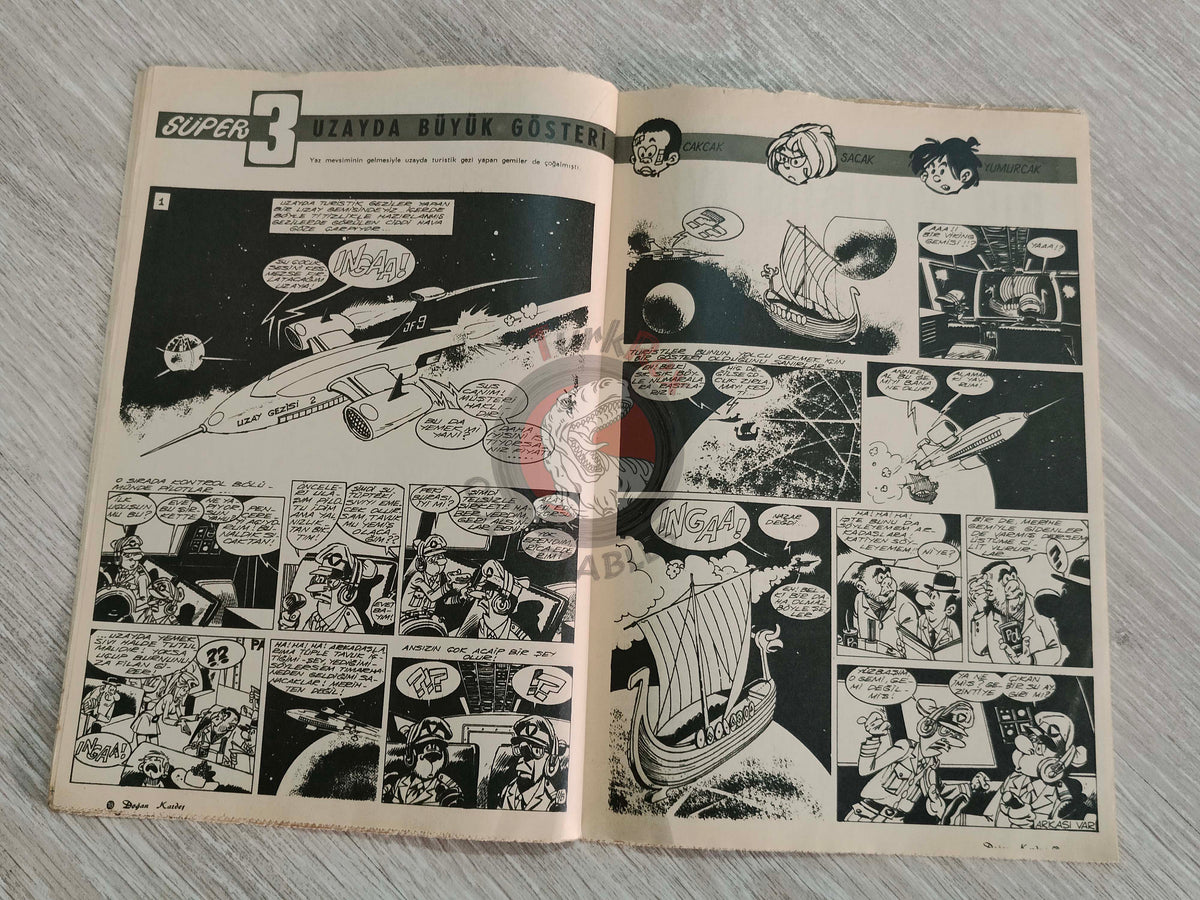 Doğan Kardeş 1971 Magazine #29 Turkish Comic Turkey Sinbad the Sailor Alice In Wonderland