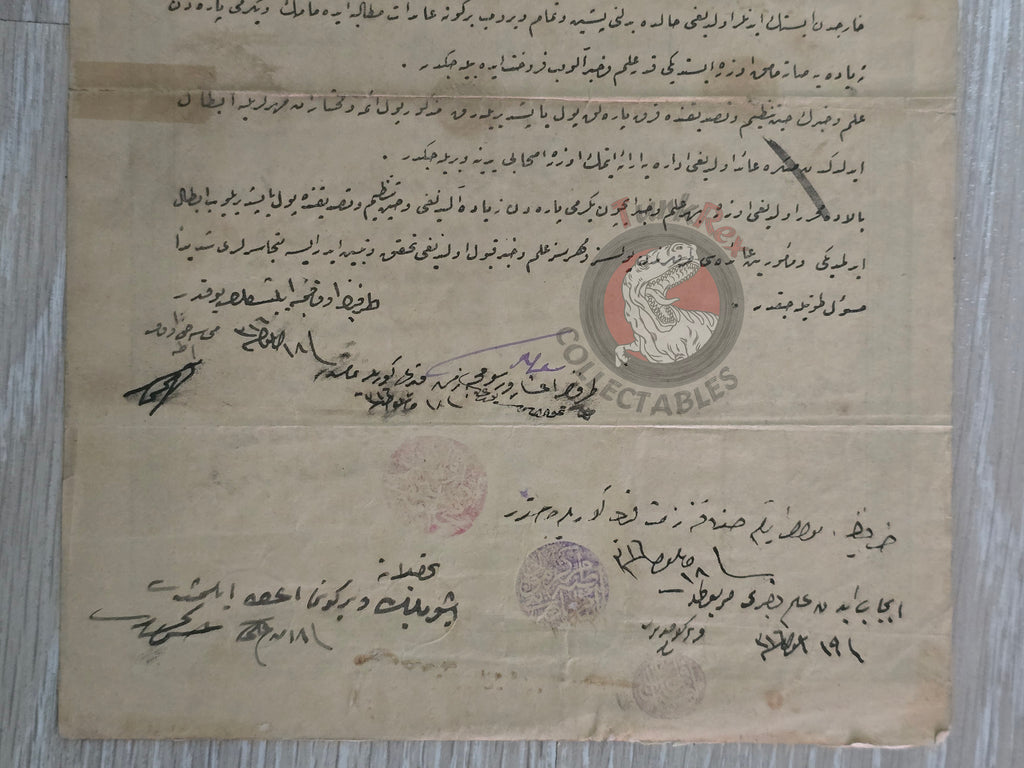 Ottoman 1900 Land Deed Agricultural Land in Adana Yüreğir Title Deed