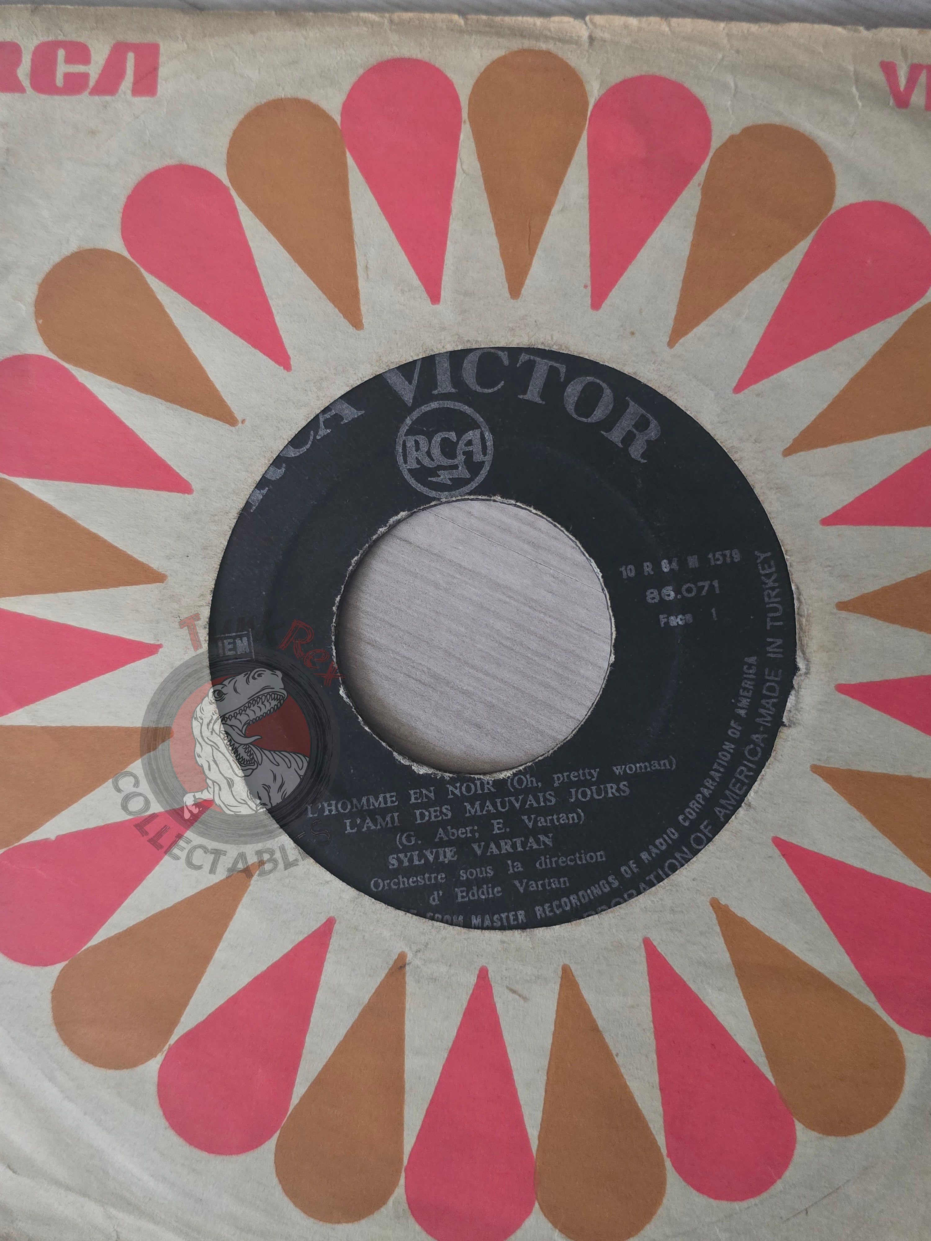 Sylvie Vartan – L'Homme En Noir 7" Turkish Pressing Vinyl Turkey Edition