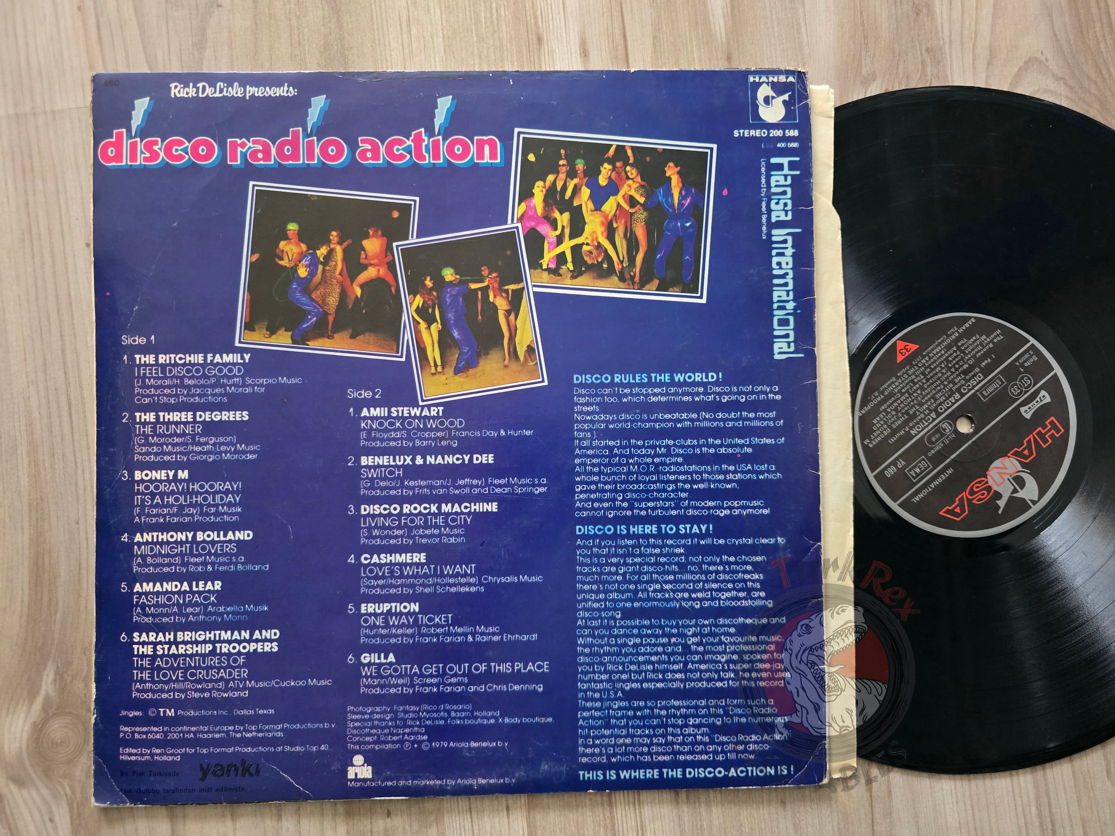 Various – Rick DeLisle Presents: Disco Radio Action Turkish Pressing Vinyl Turkey Edition