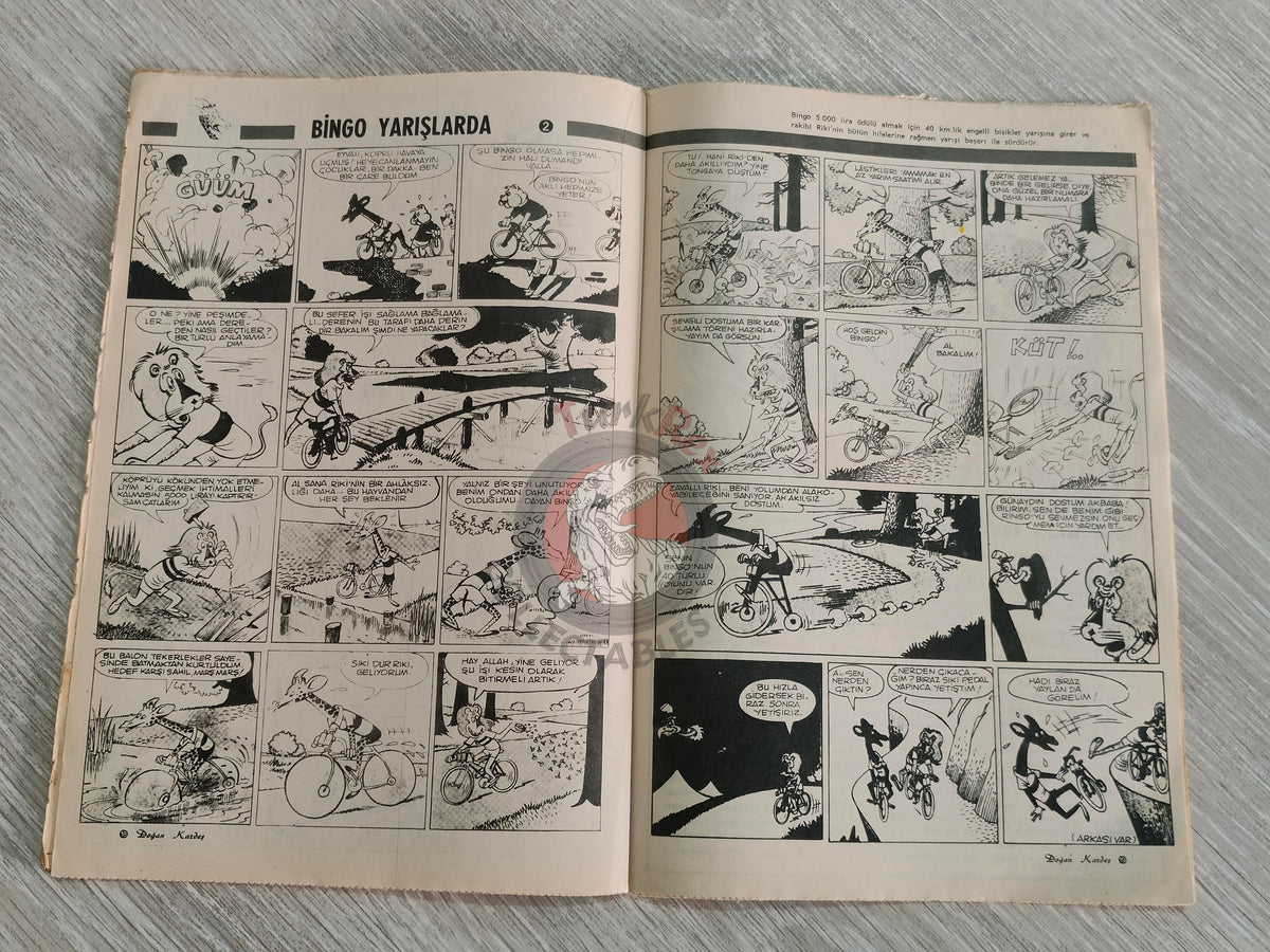 Doğan Kardeş 1971 Magazine #36 Turkish Comic Turkey Sinbad the Sailor Alice In Wonderland