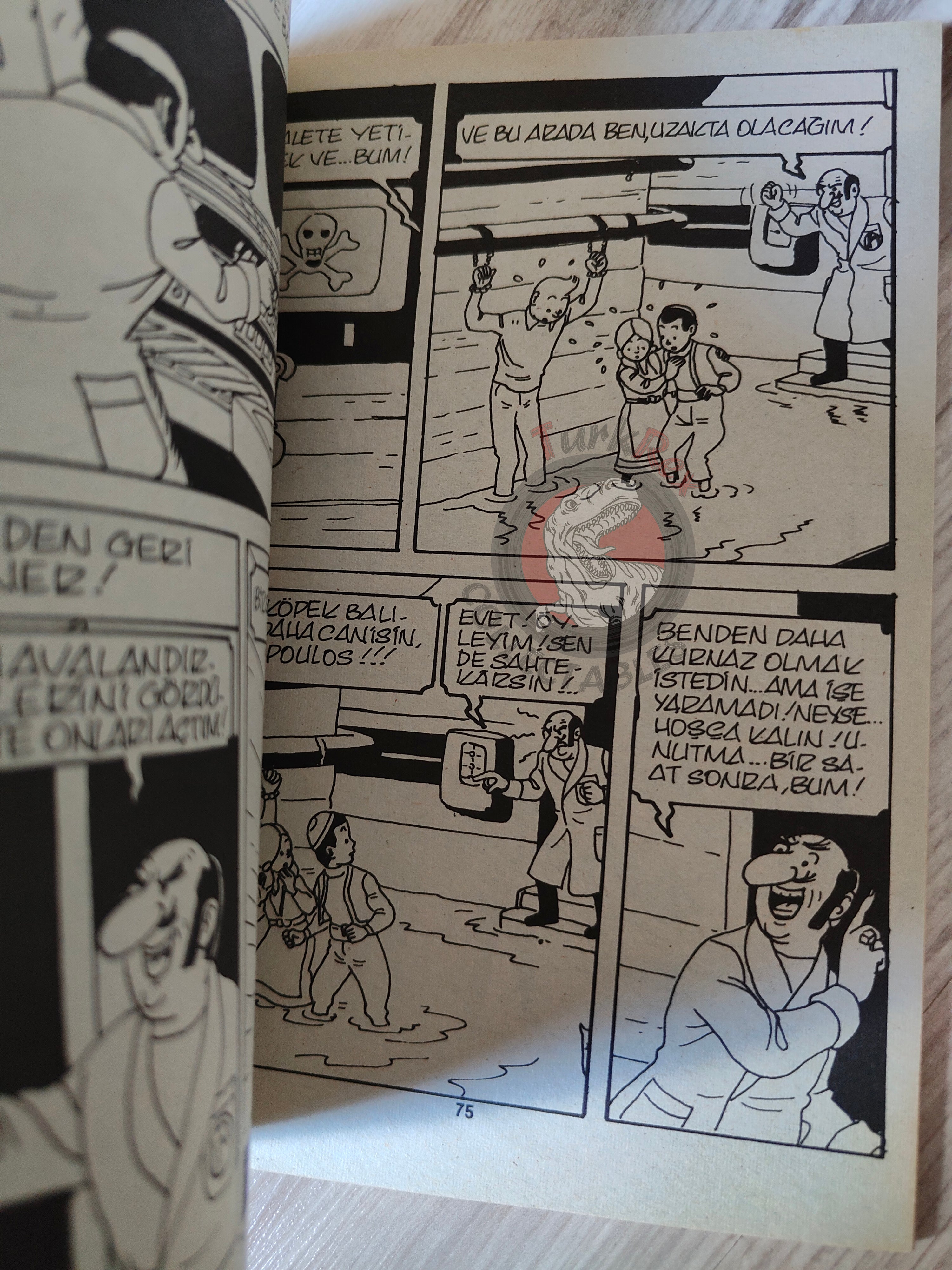 Tintin – Tintin and the Lake of Sharks mid 1980s Turkish Edition Comic Turkey 2