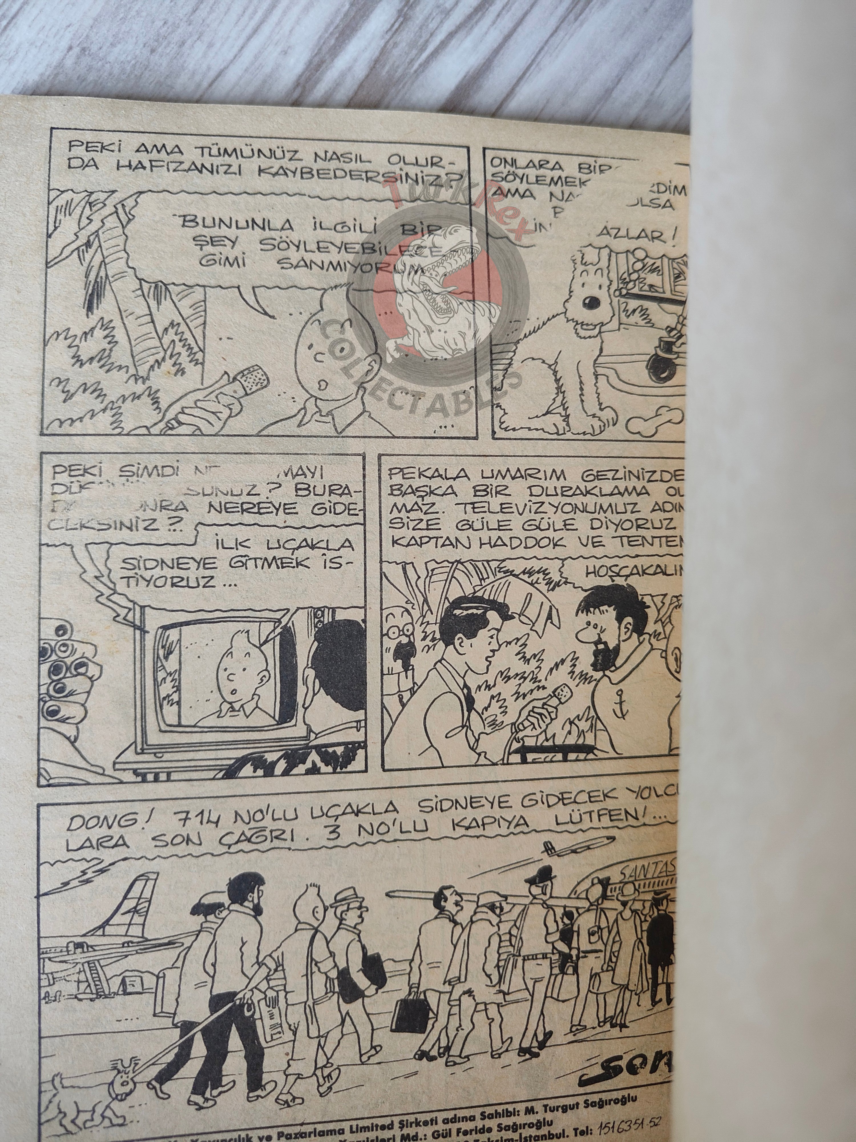 Tintin – Flight 714 to Sydney  mid 1980s Turkish Edition Comic Turkey 1