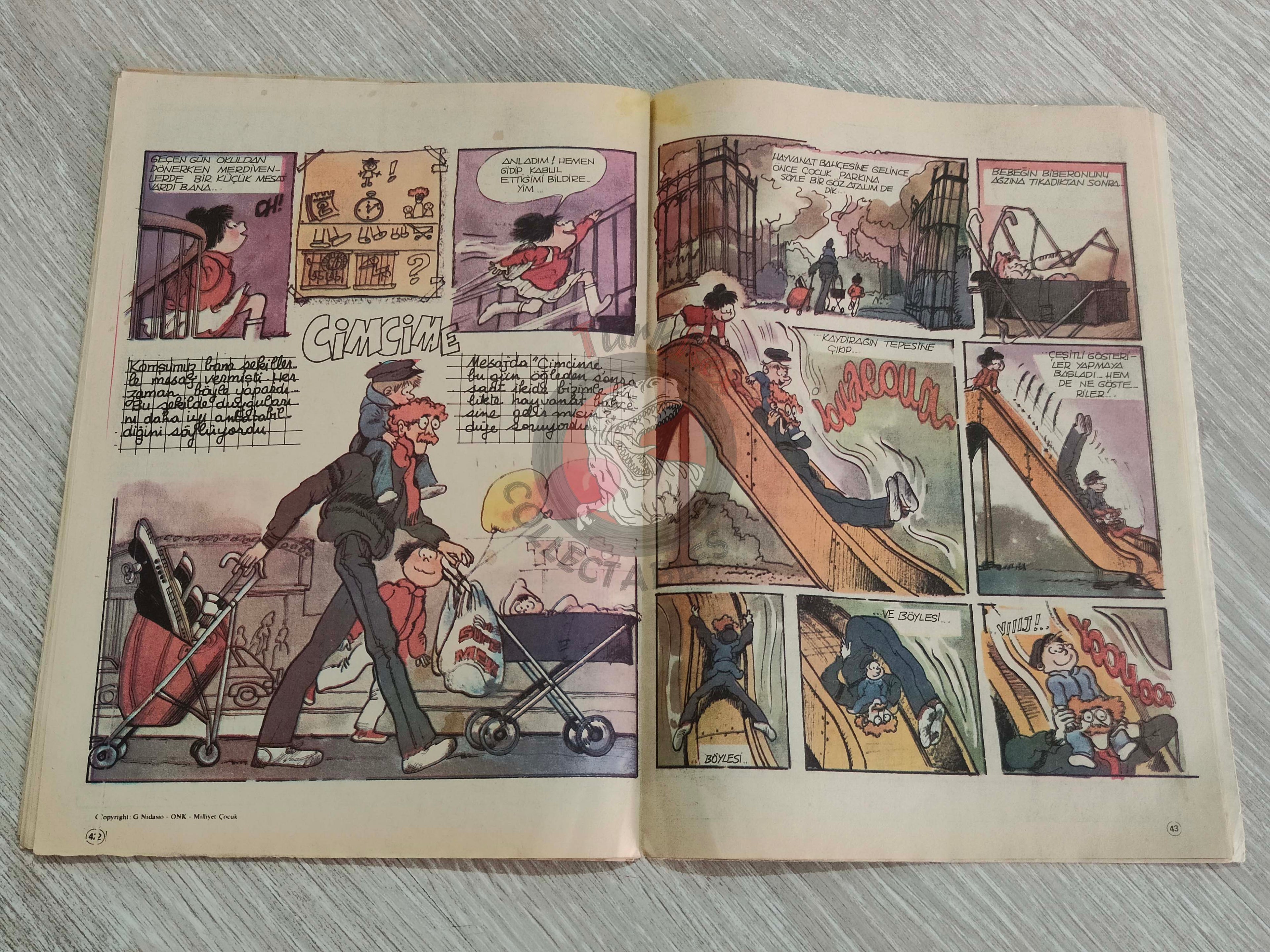 Milliyet Çocuk #2 1984 Turkish Comic Turkey Alice In Wonderland l'étalon noir Bob Morane Stefi