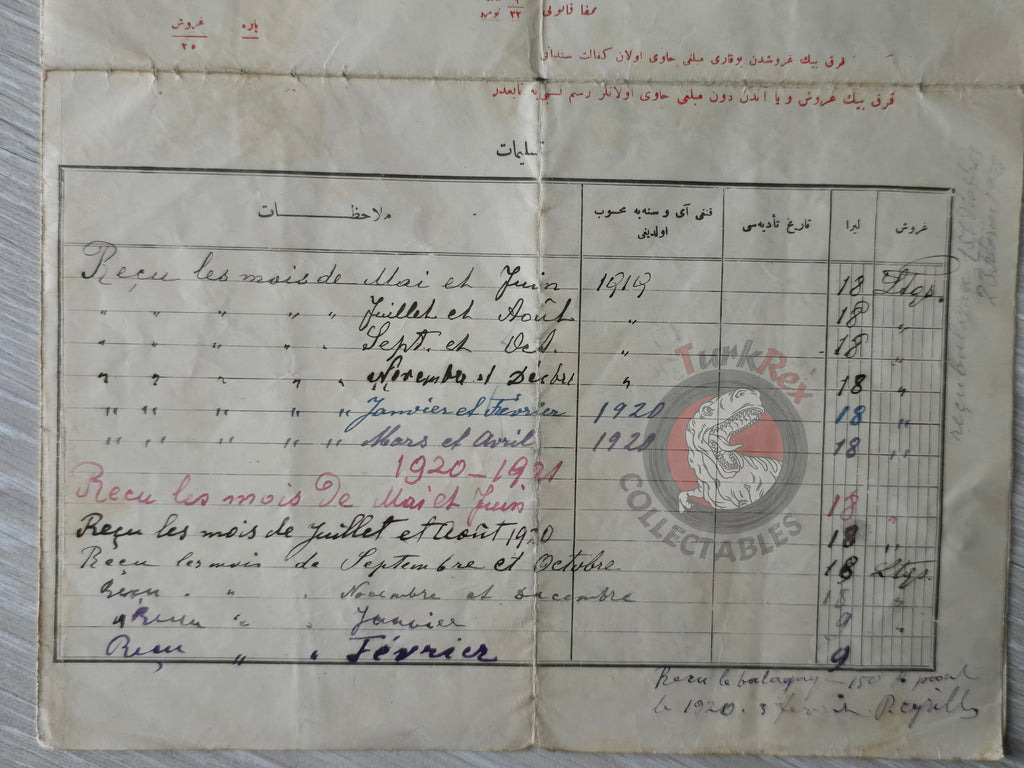 Ottoman Rental Contract of Home İstanbul 1919 French Citizens Priest Monastery