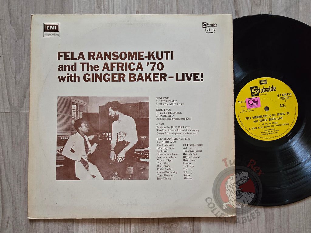 Fela Ransome-Kuti And The Africa '70 with Ginger Baker – Live! Turkish Pressing Vinyl Turkey Edition