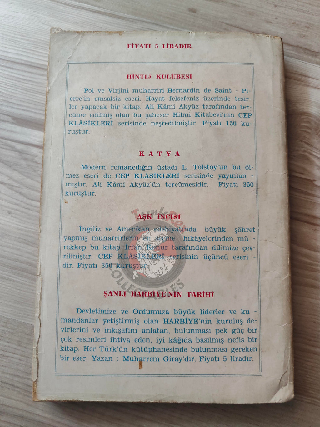 Bernardin de Saint-Pierre – Paul et Virginie 1960s Turkish Book Turkey Illustrated Tony Johannot