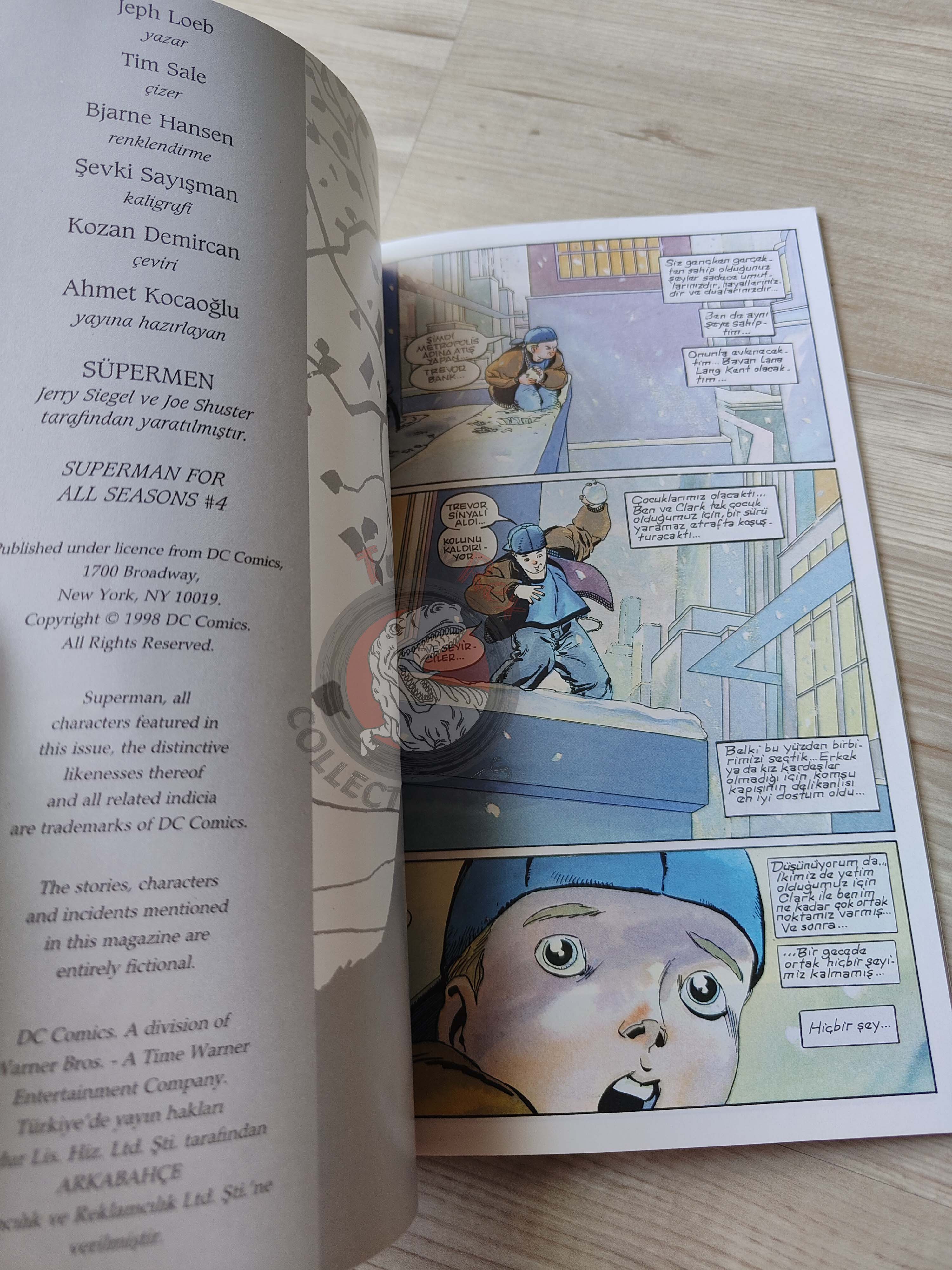 Superman for All Seasons #1 #2 #3 #4 1998 Turkish Comic Turkey