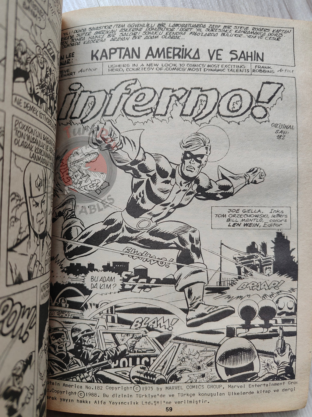 Captain America – Volume 4 1989 Turkish Comic Turkey Falcon