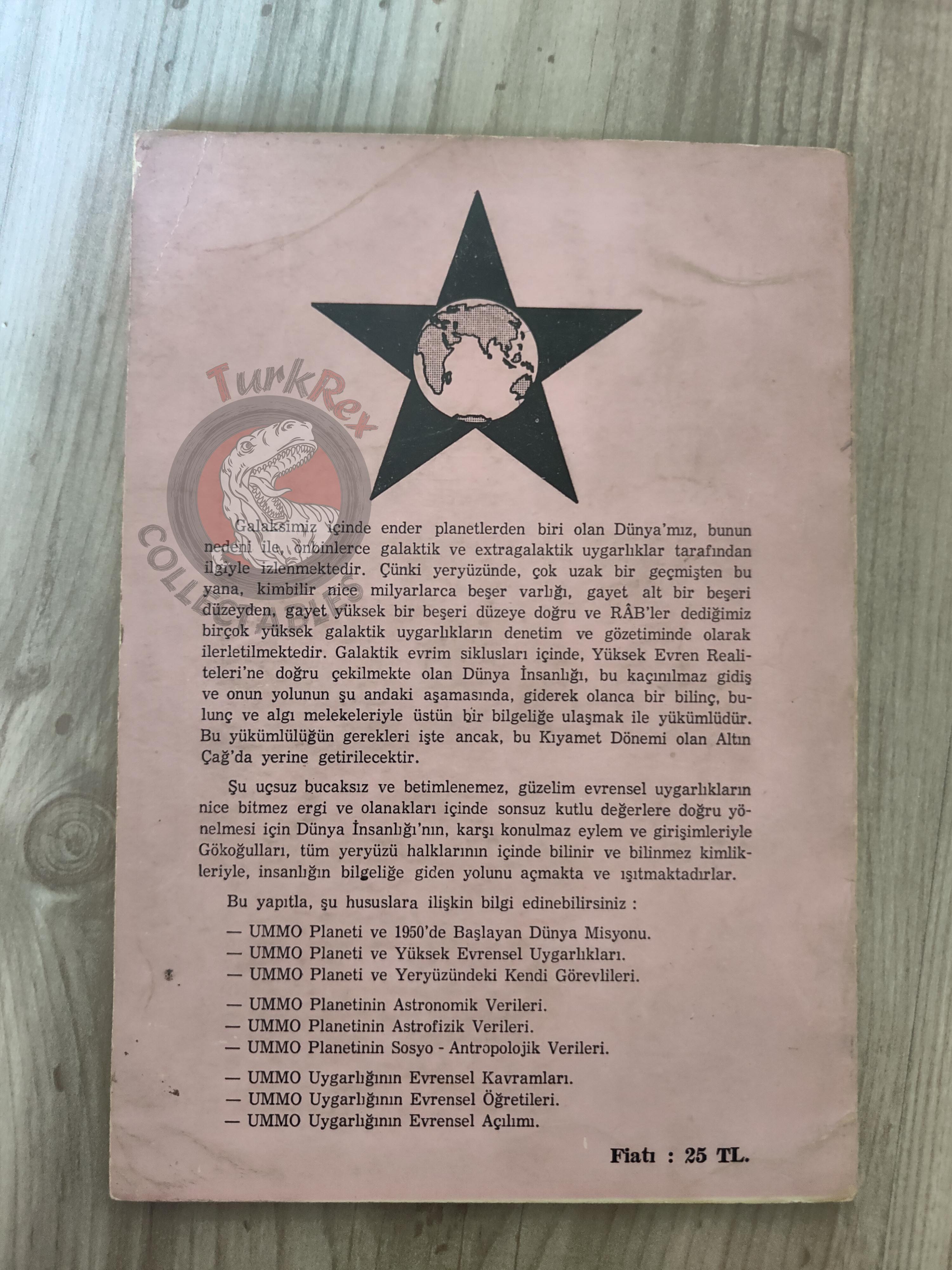 UFO Contact from Planet Ummo 1978 Turkish Book Turkey Parapsychology