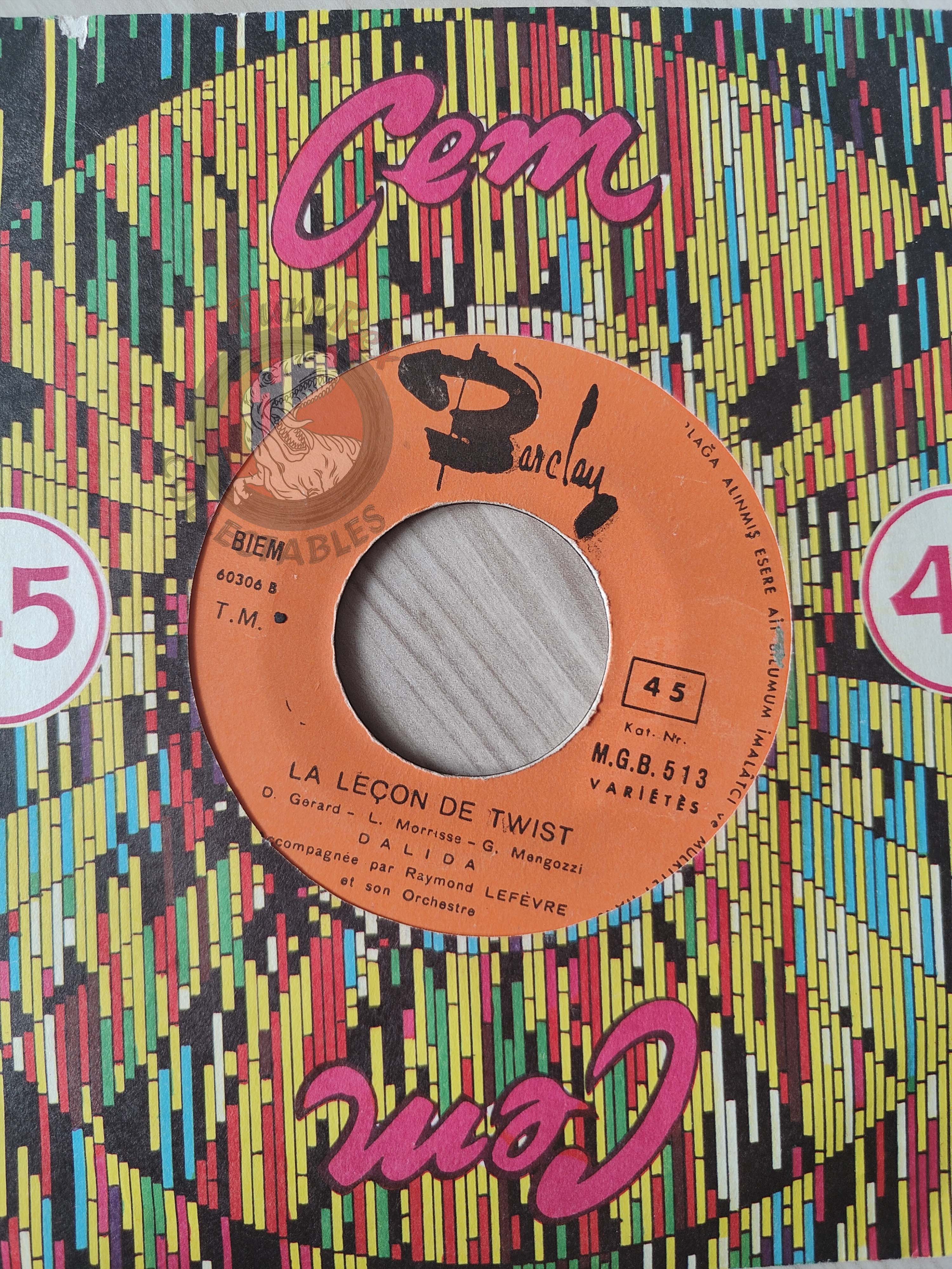 Dalida – La Leçon De Twist 7" Turkish Pressing Vinyl Turkey Edition