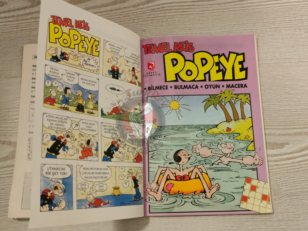 Popeye the Sailor Man Puzzles Games Vol #1 1999 Turkish Comic Turkey Agepresse