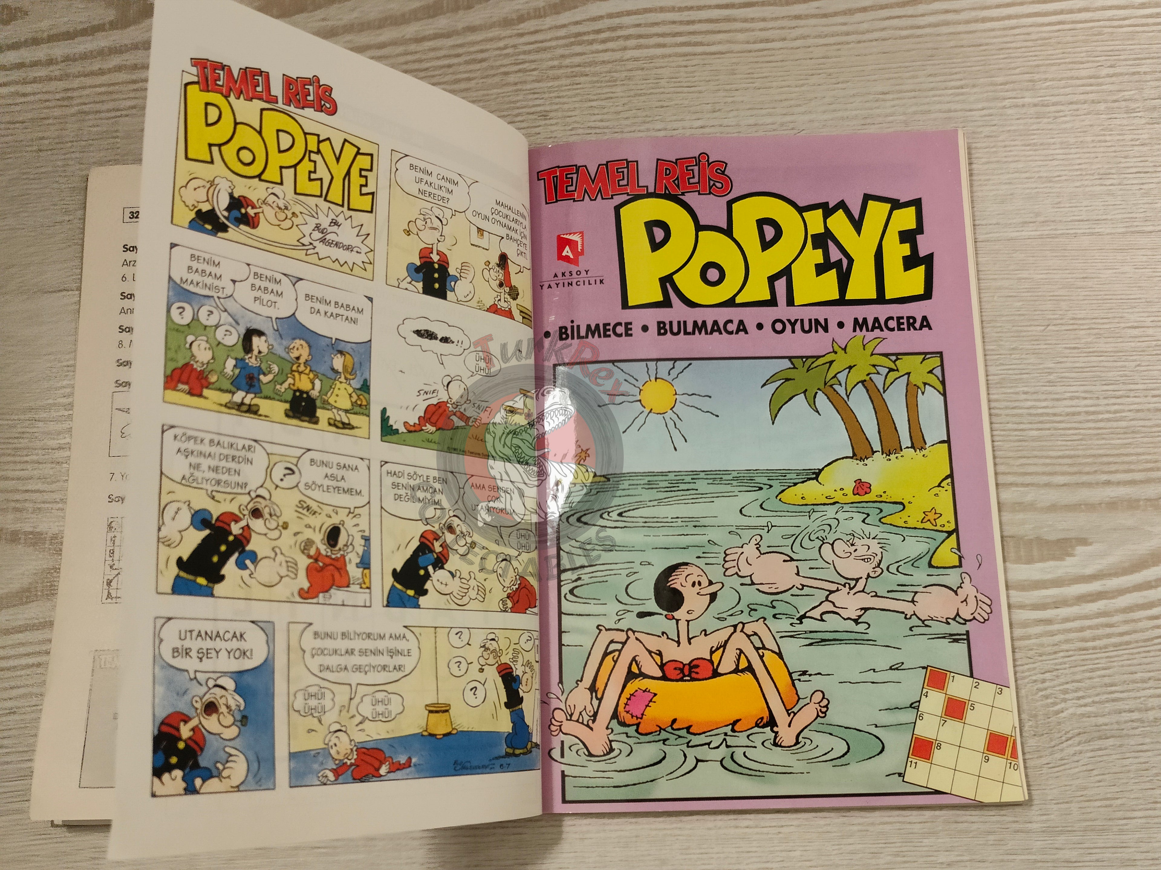 Popeye the Sailor Man Puzzles Games Vol #1 1999 Turkish Comic Turkey Agepresse