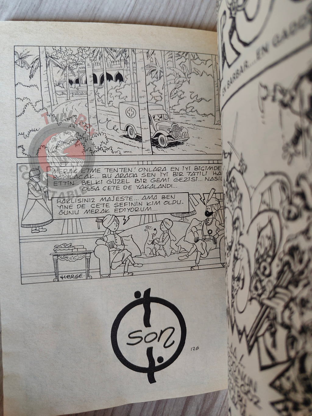 Tintin – Cigars of the Pharaoh mid 1980s Turkish Edition Comic Turkey 2