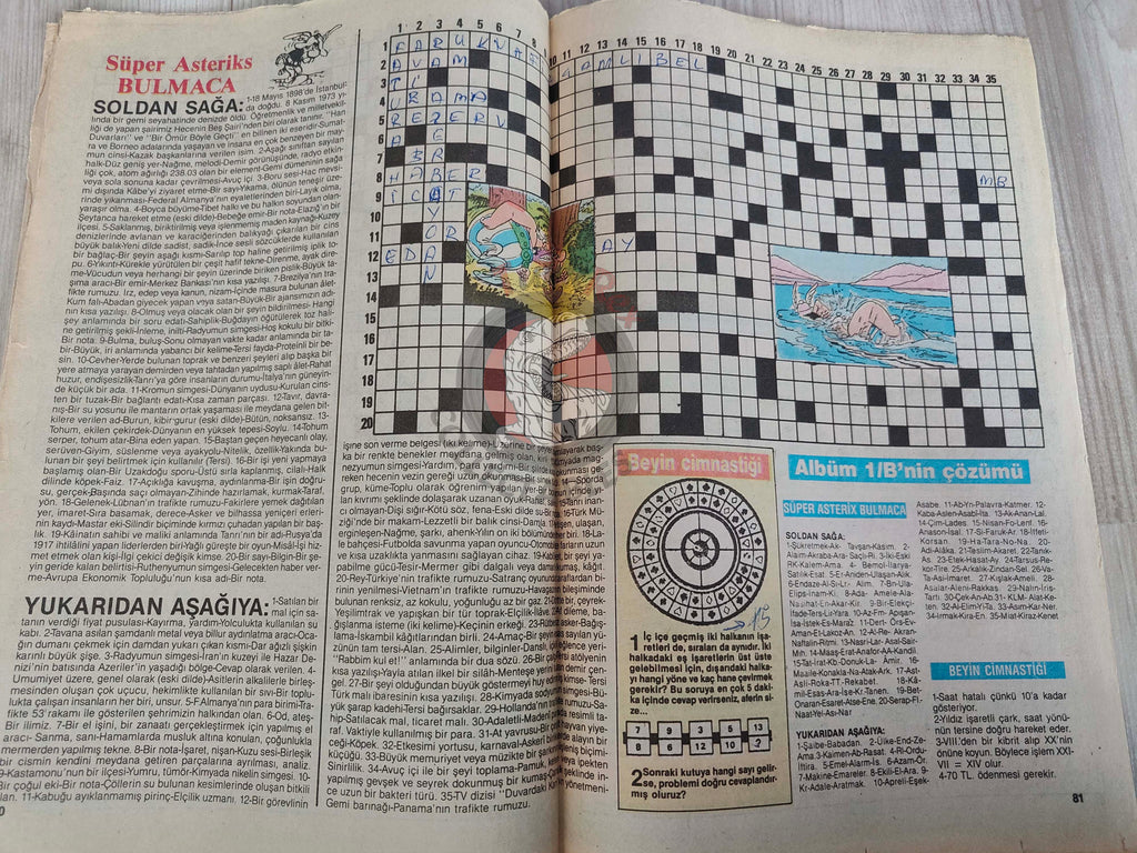 Asterix –  Asterix and the Roman Agent early 90s Turkish Edition Comic Turkey