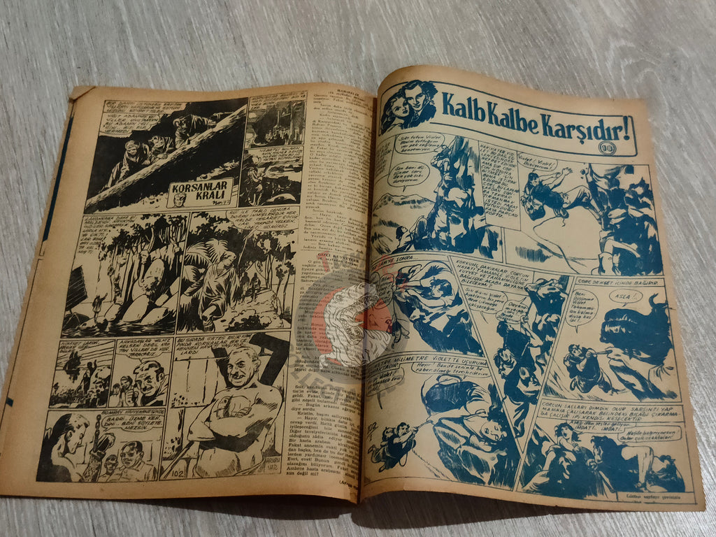 Binbir Roman #102 1950 The Count of Monte Cristo - Nat Pinkerton Turkish Comic Mag Turkey